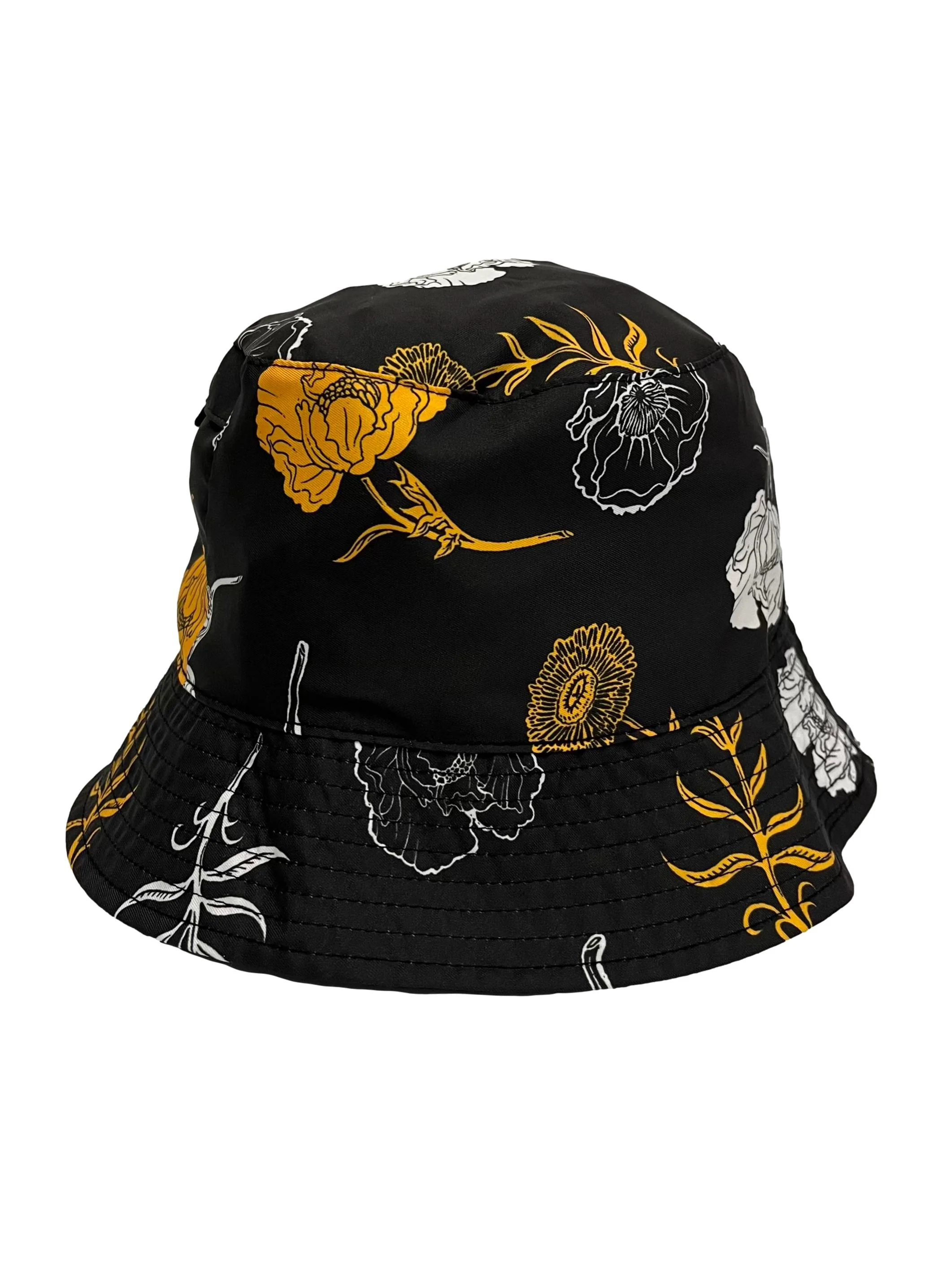 Black Reversible Design Bucket Hat - Image 3