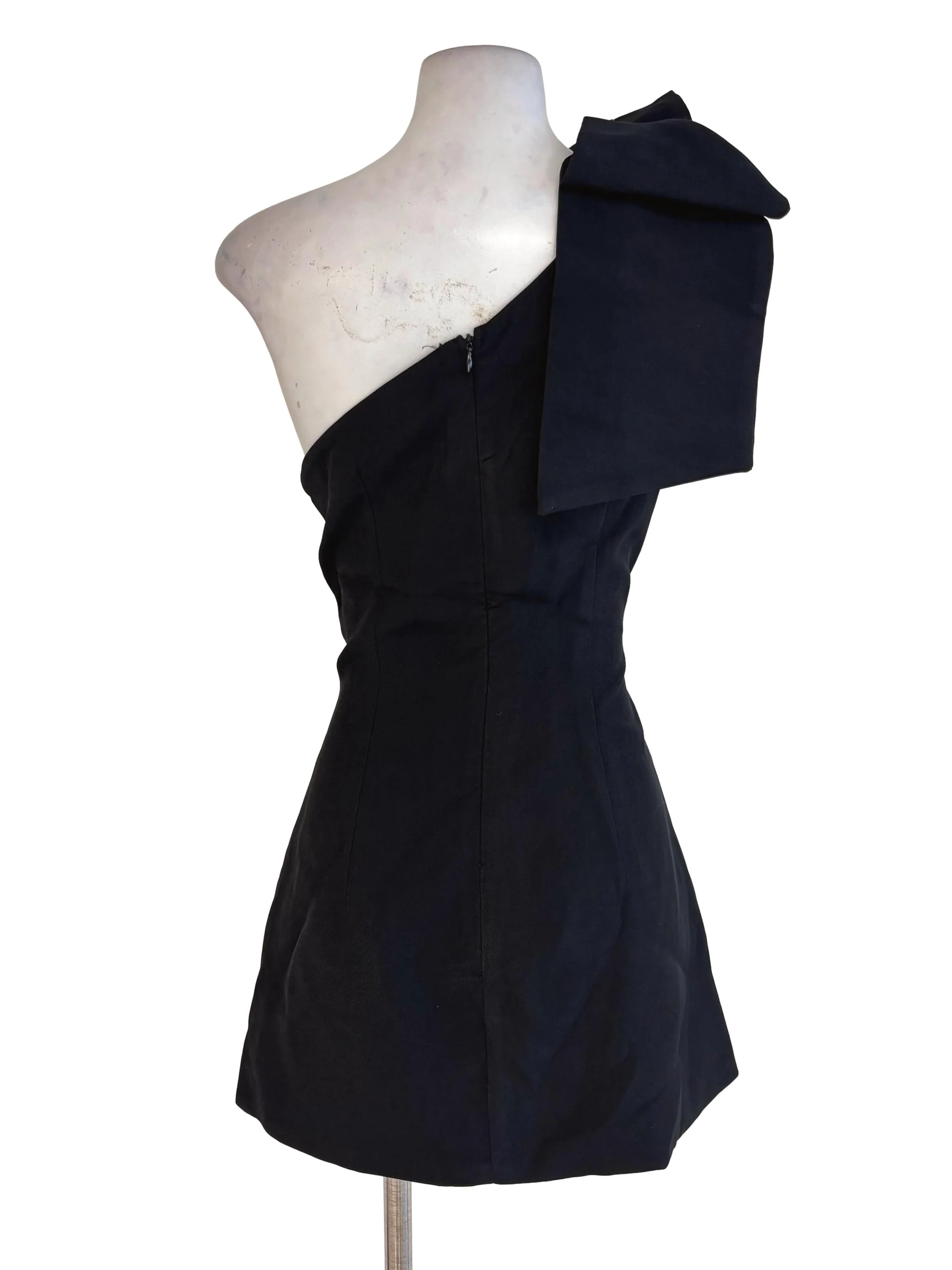 Black Ribbon Toga Dress - Image 2