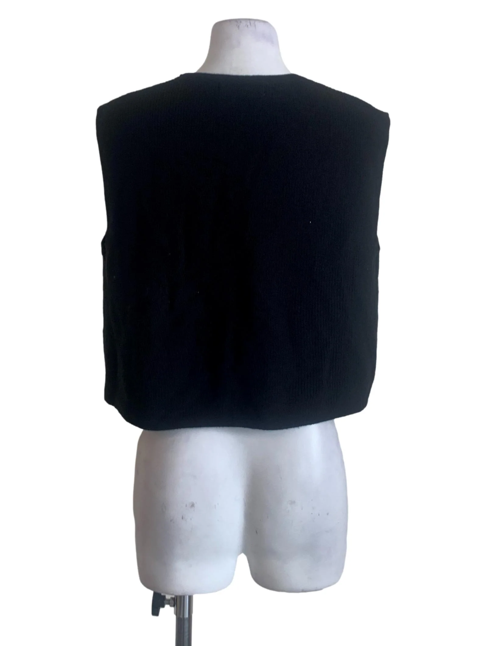 Black Round Neck Vest - Image 2