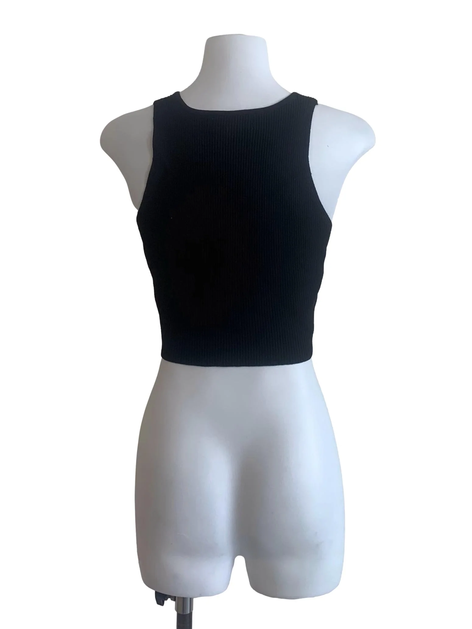 Black Round Neck Tank Top - Image 2