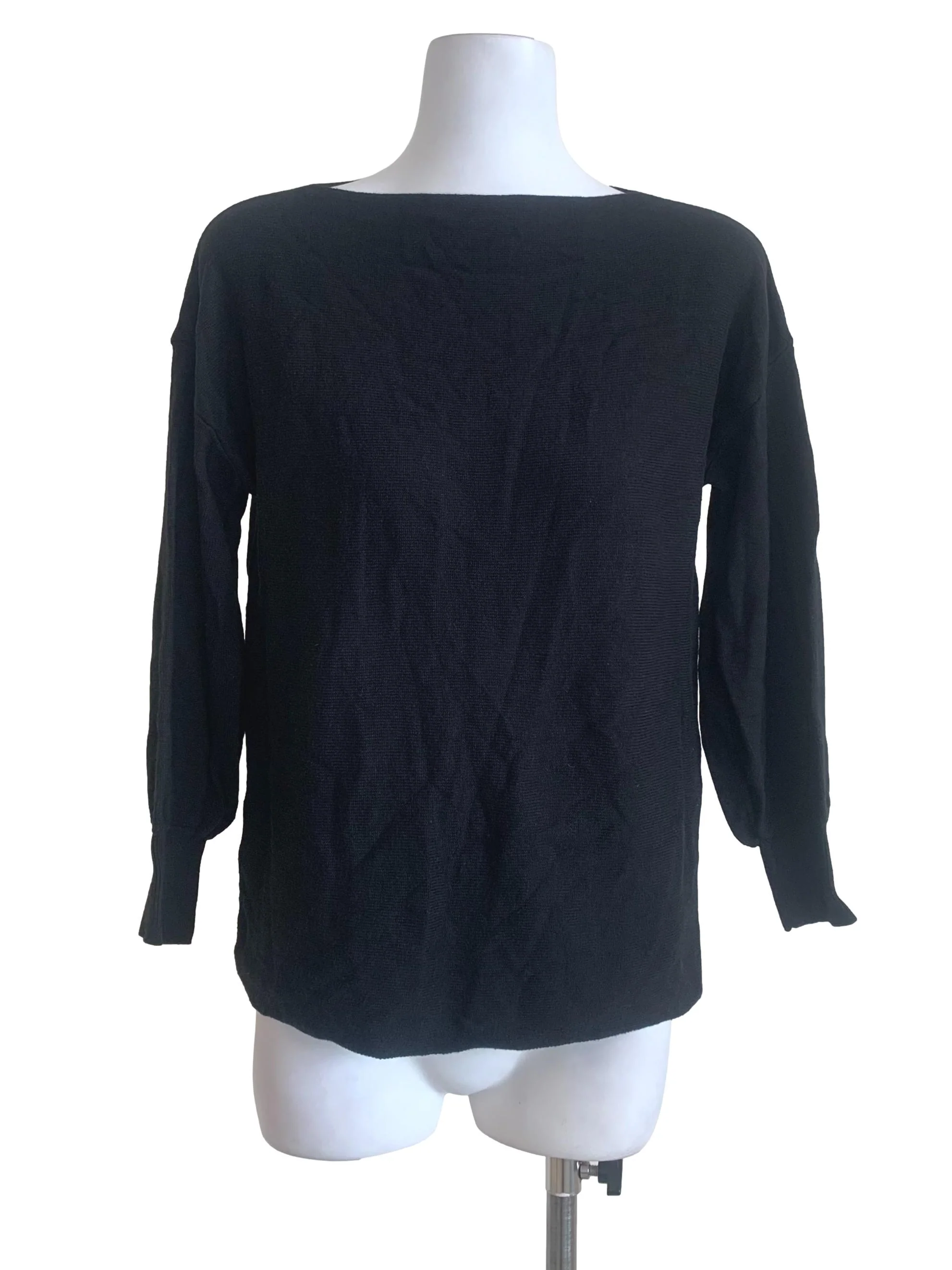 Black Round Neck Top