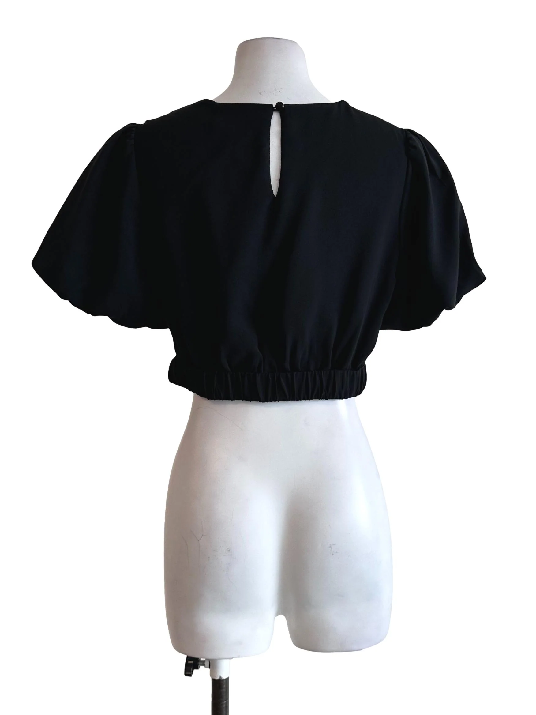 Black Round Neck Top - Image 2