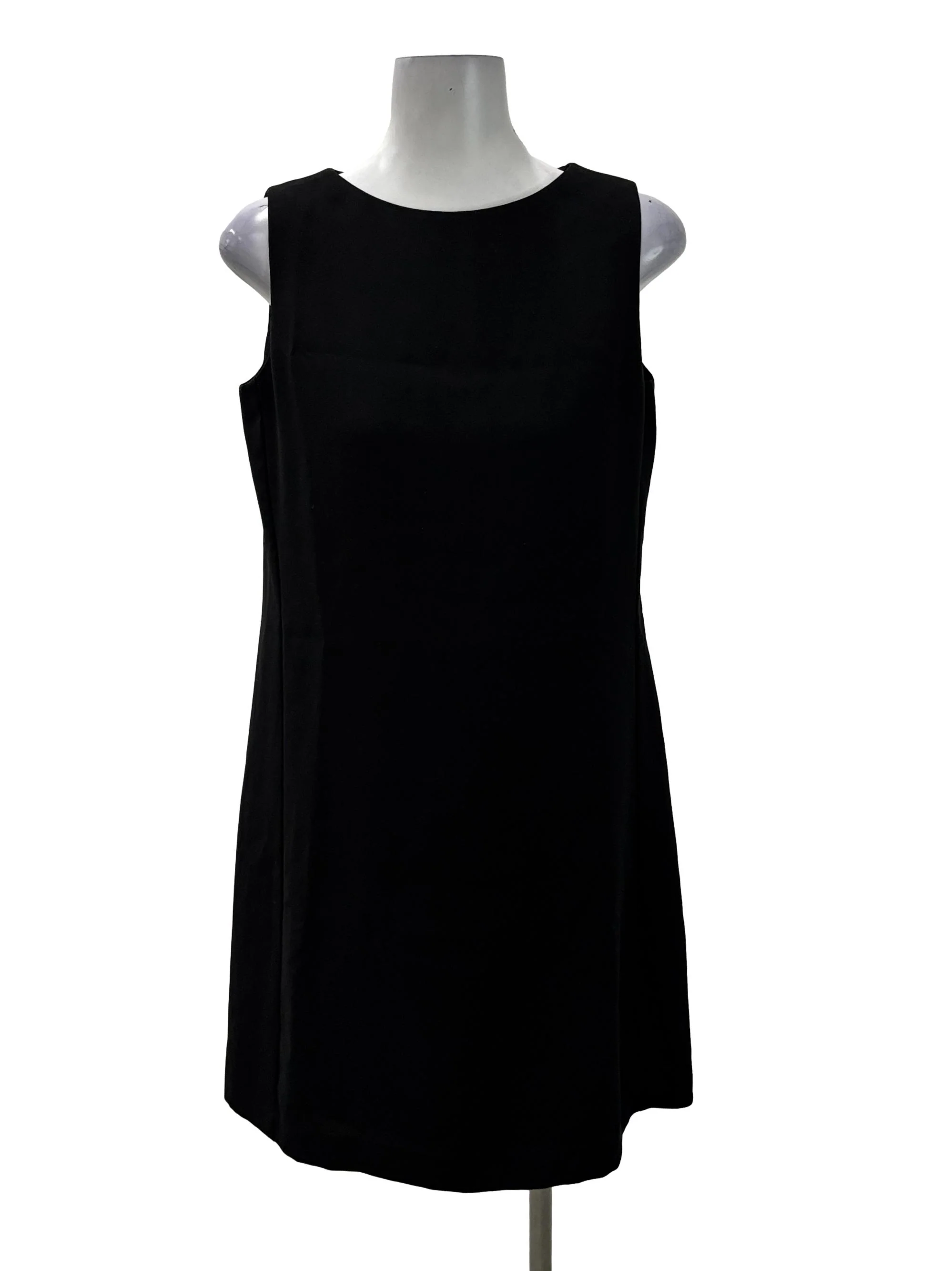 Black Roundneck Sleeveless Mini Dress