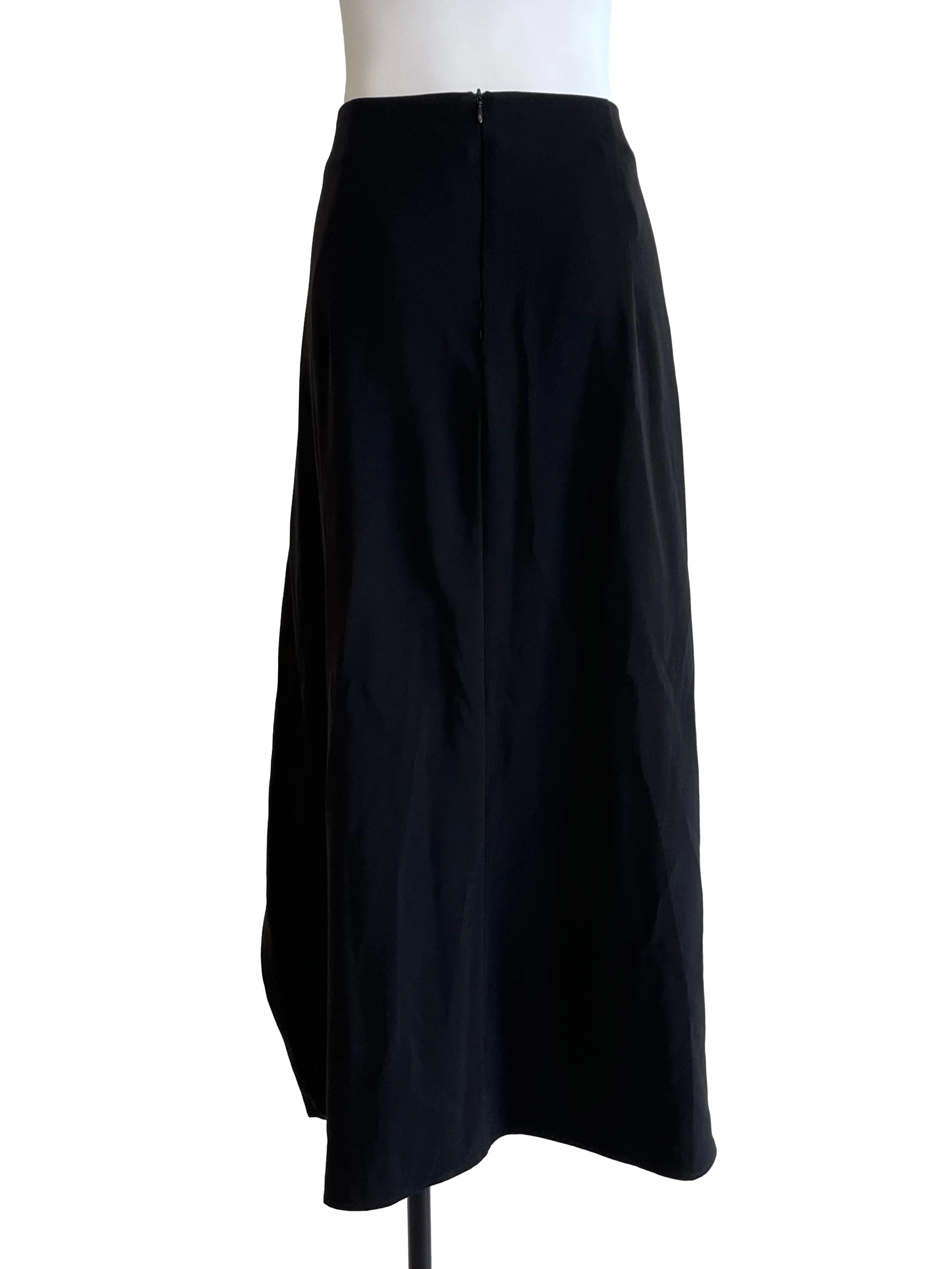 Black Ruched Slit Skirt - Image 2