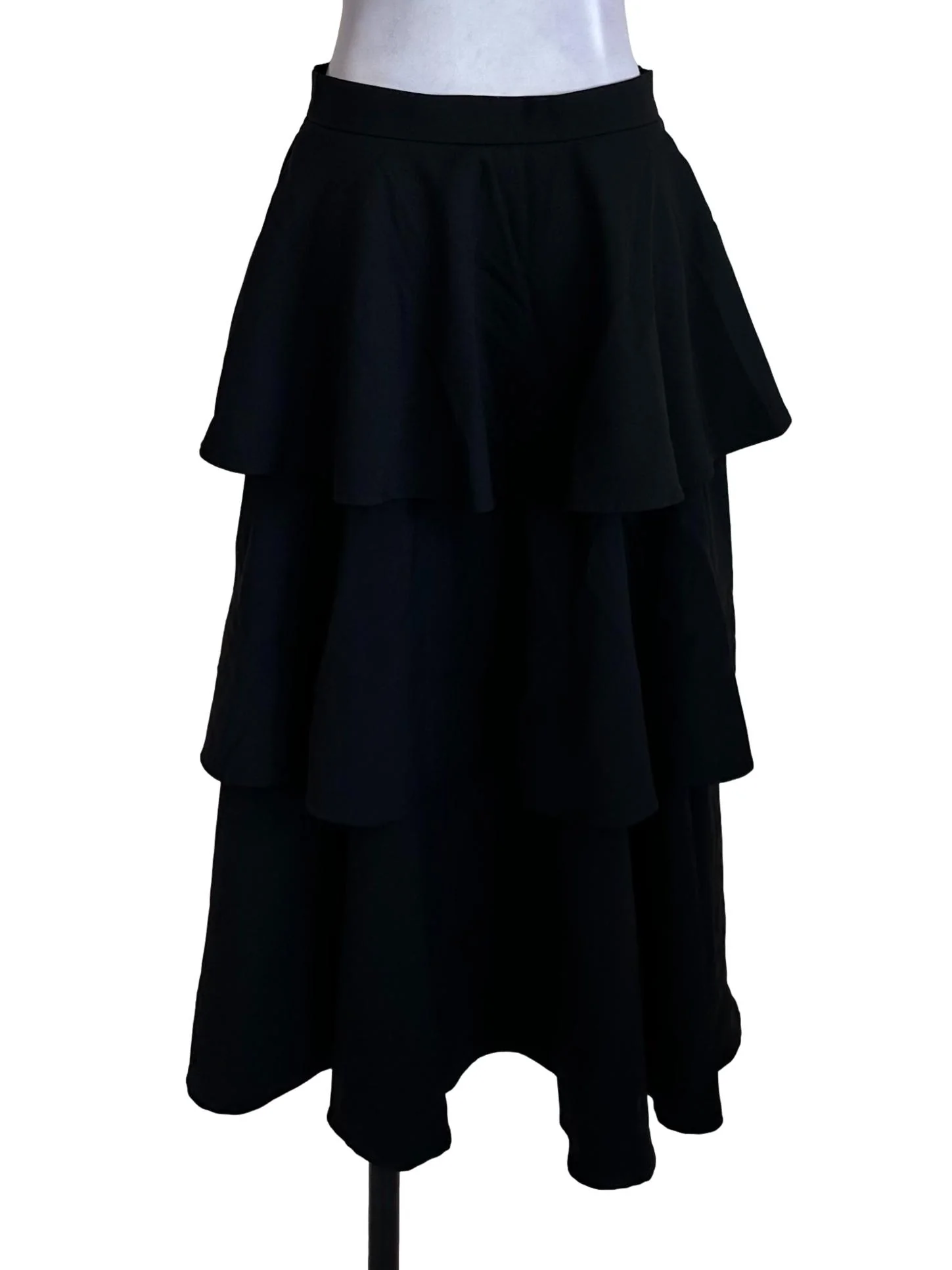Black Ruffle Tiered Skirt - Image 2