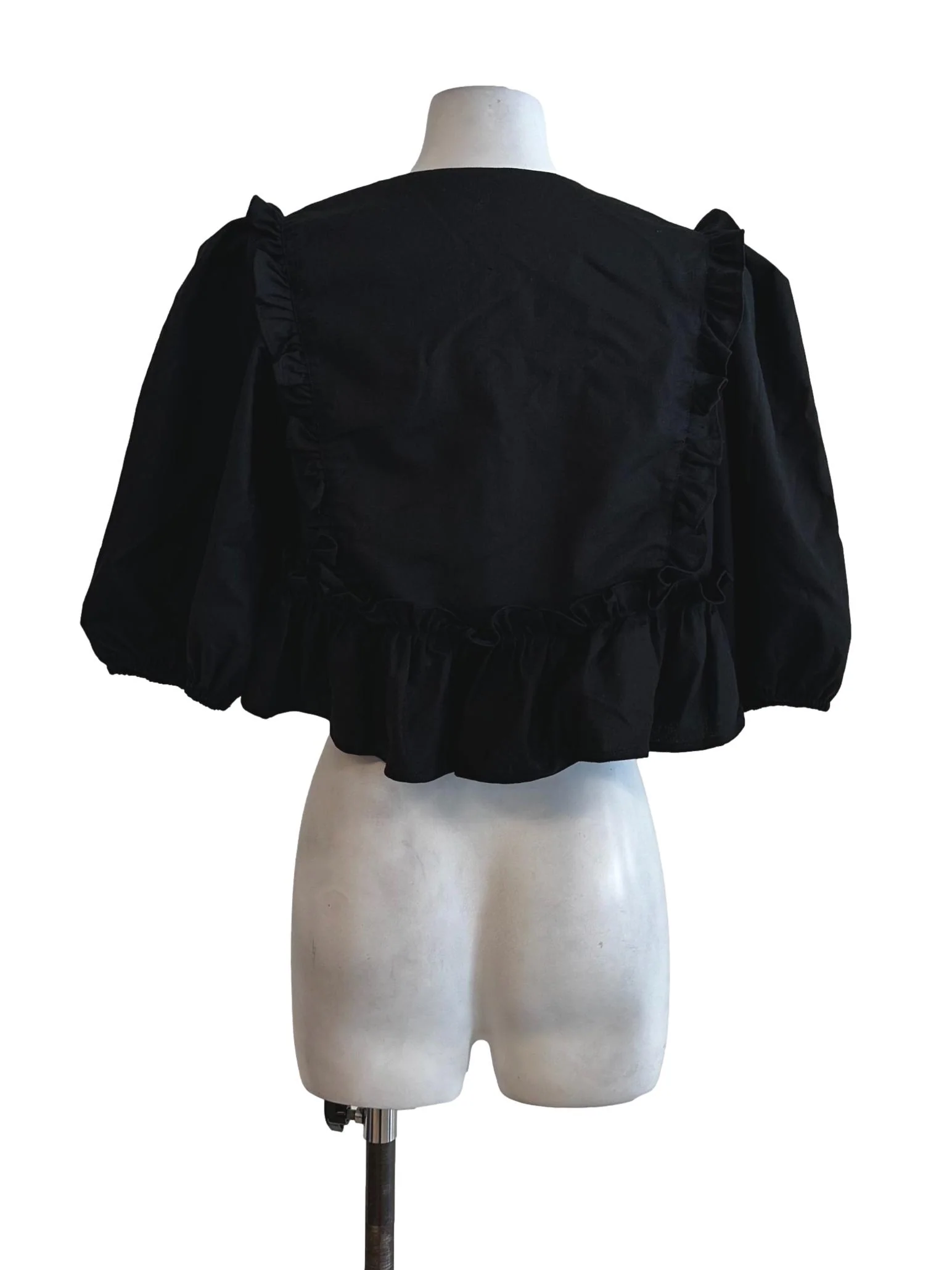 Black Ruffles Pattern Tops - Image 2