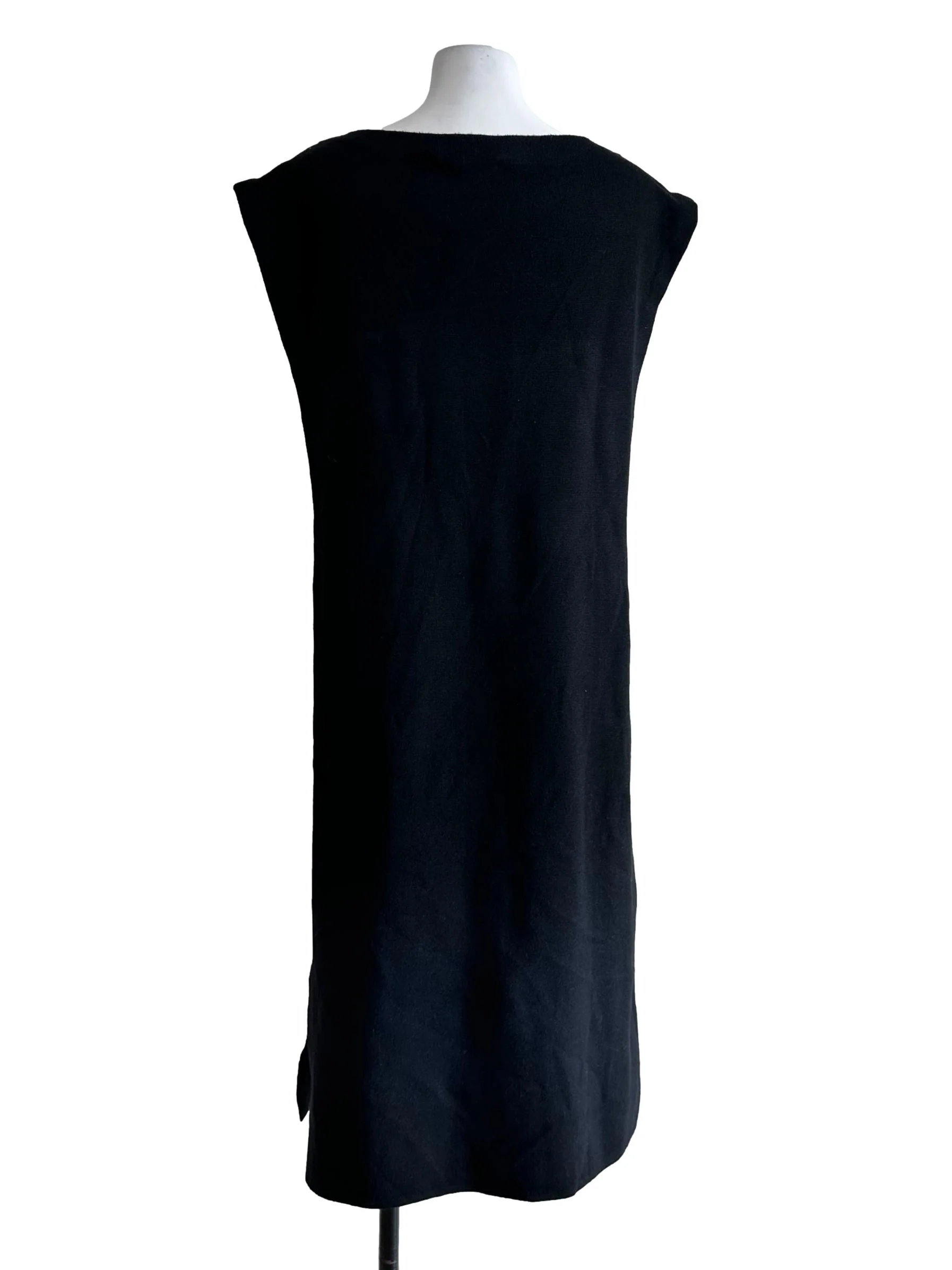 Black Sabrina Neck Midi Dress - Image 2