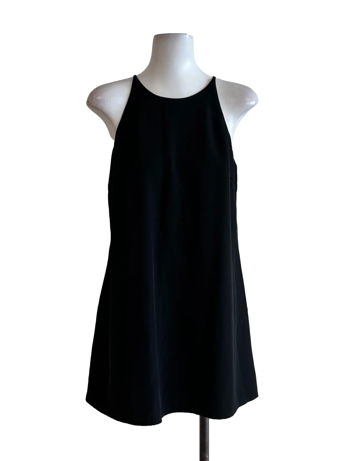 Black Satin Mini Dress
