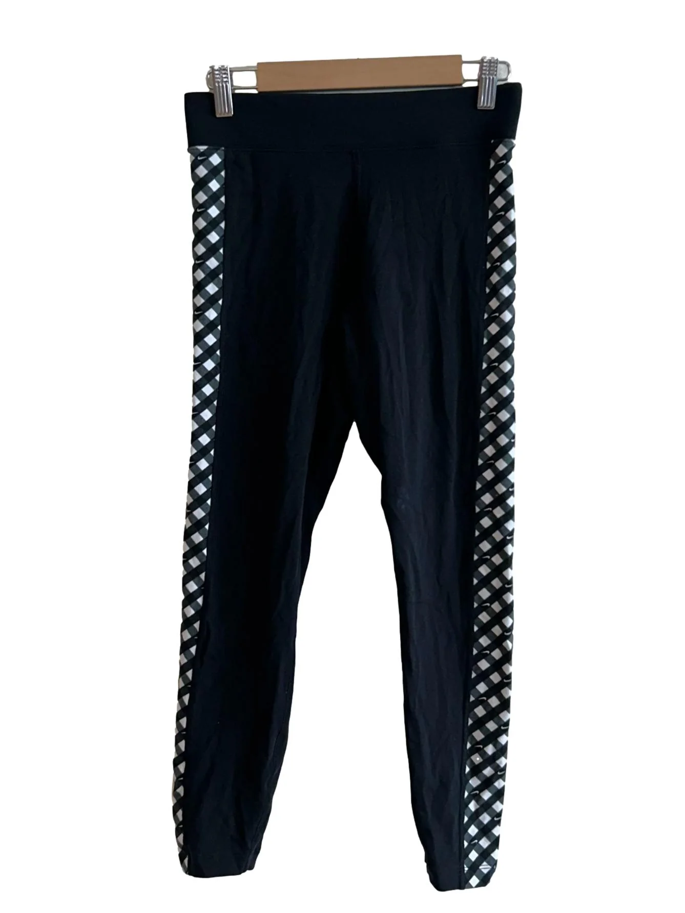 Black Side Checkered Leggings