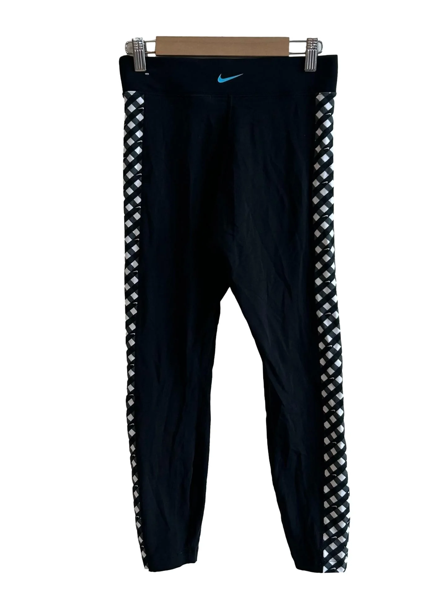 Black Side Checkered Leggings - Image 2