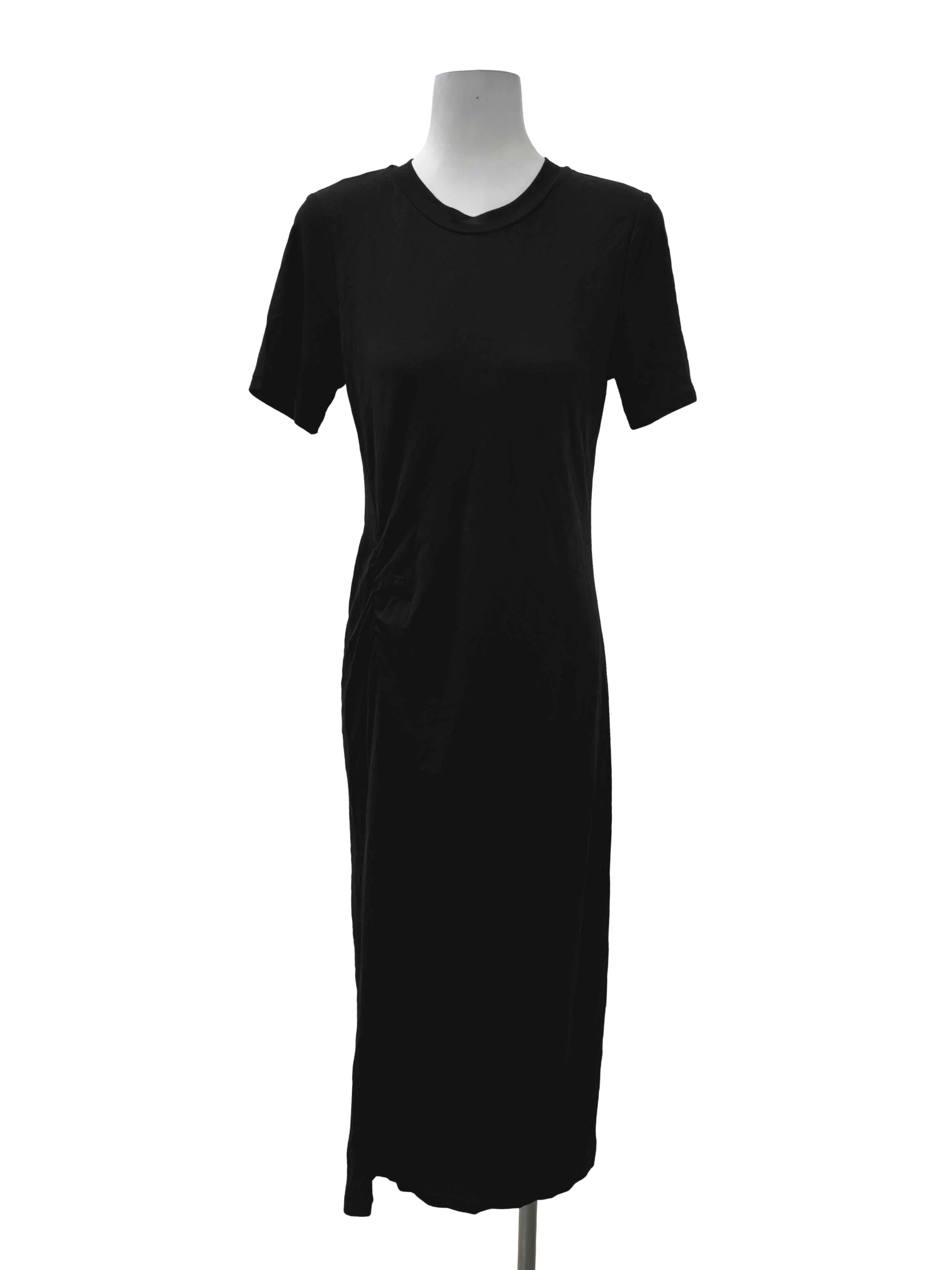 Black Side Ruched Dress