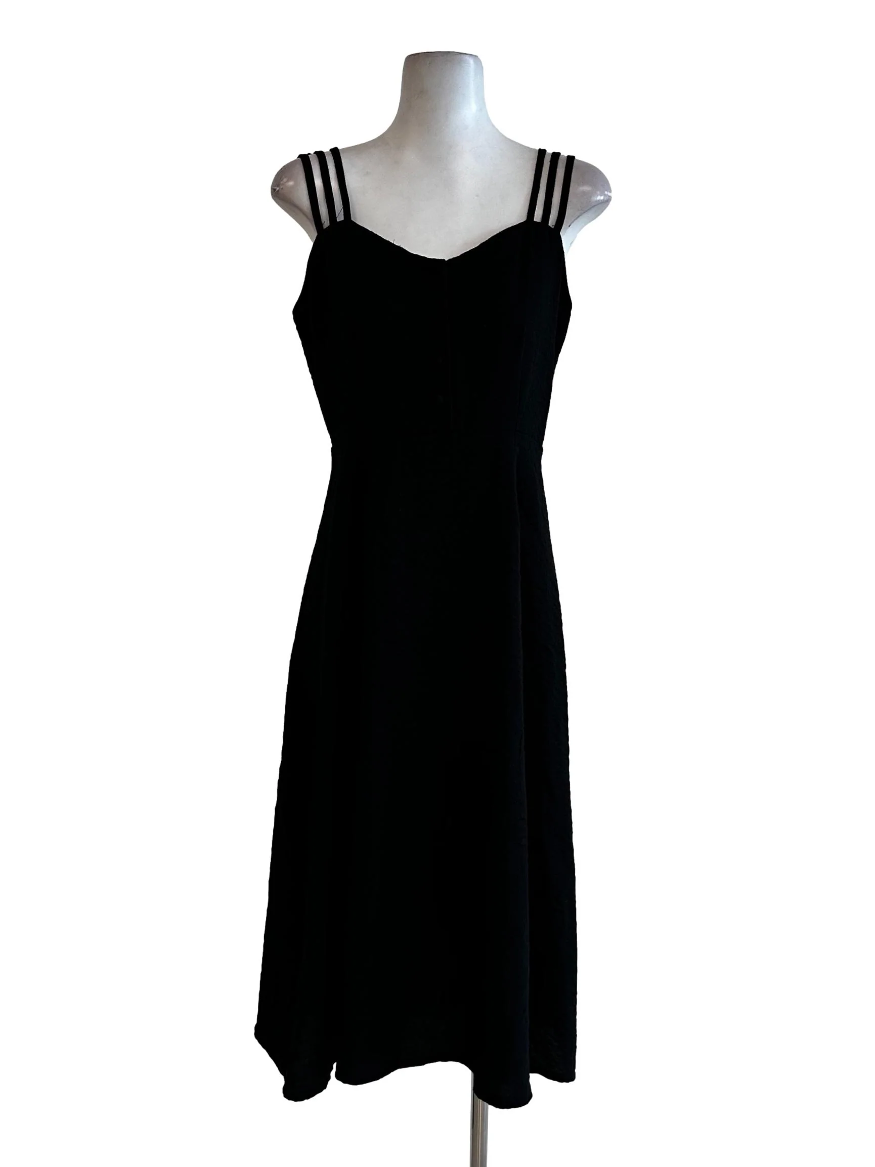 Black Sleeveless Plain Dress