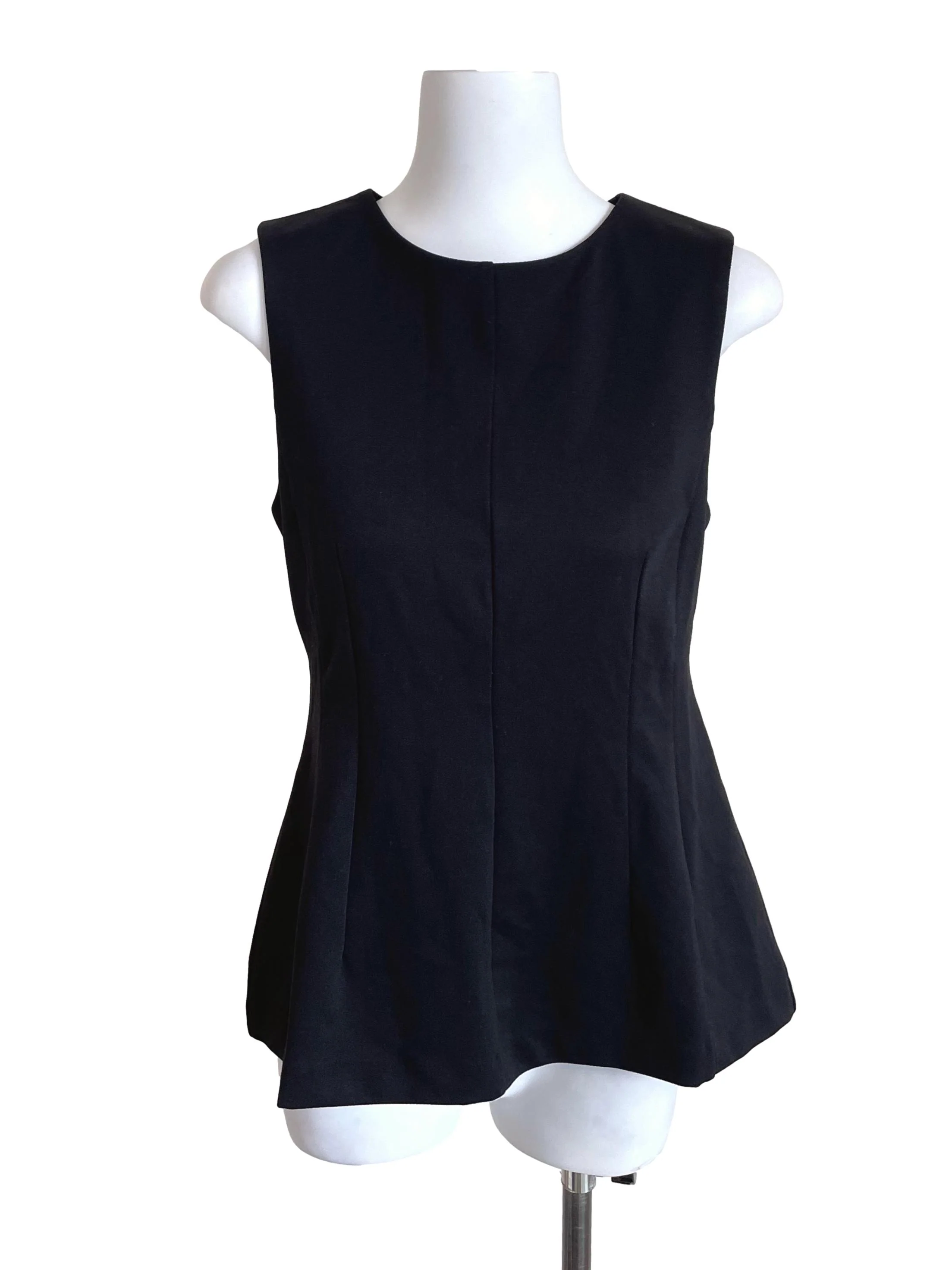 Black Sleeveless Sheath Top