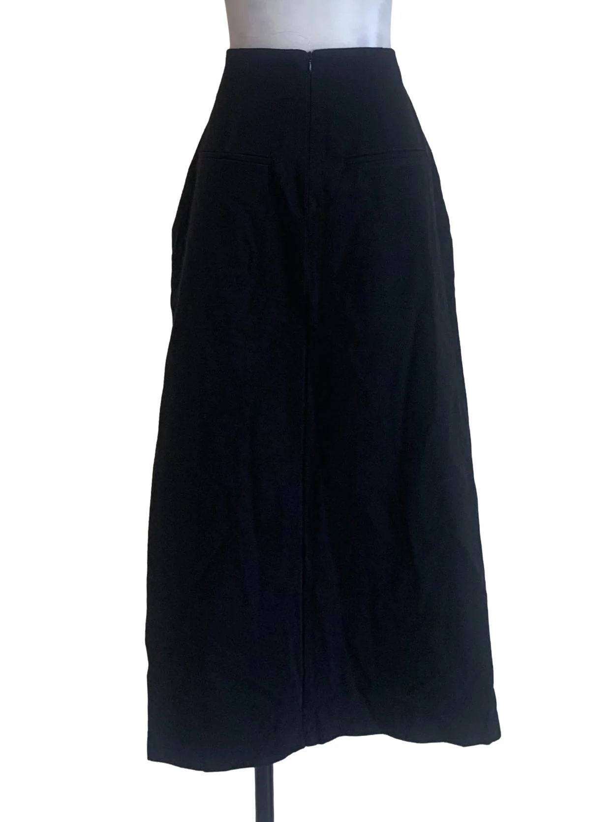 Black Slit Denim Skirt - Image 2