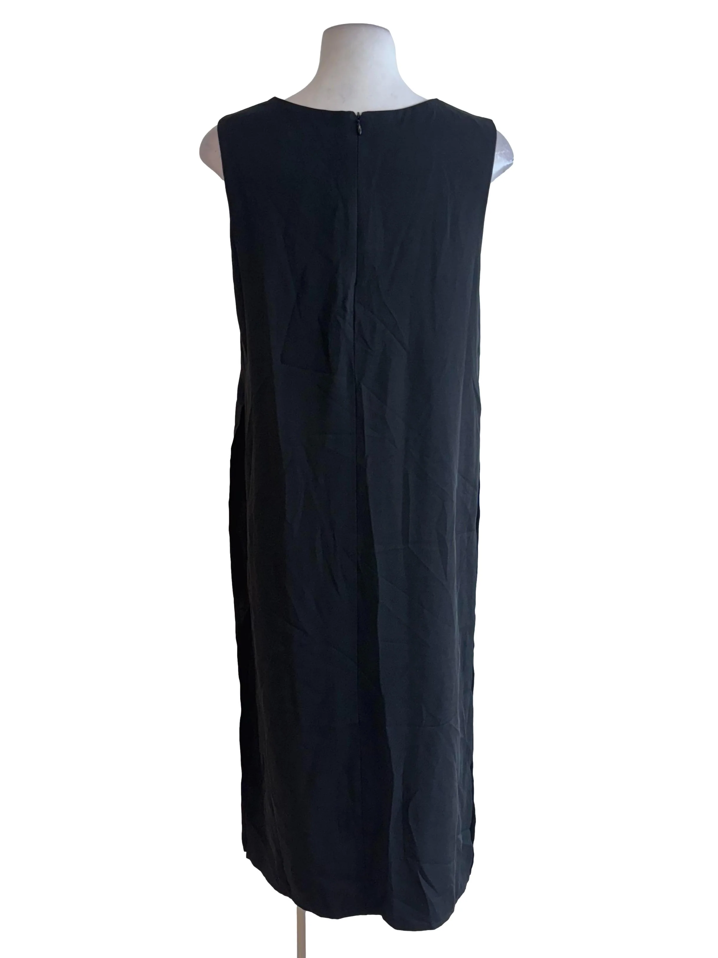 Black Slits Shift Dress - Image 2