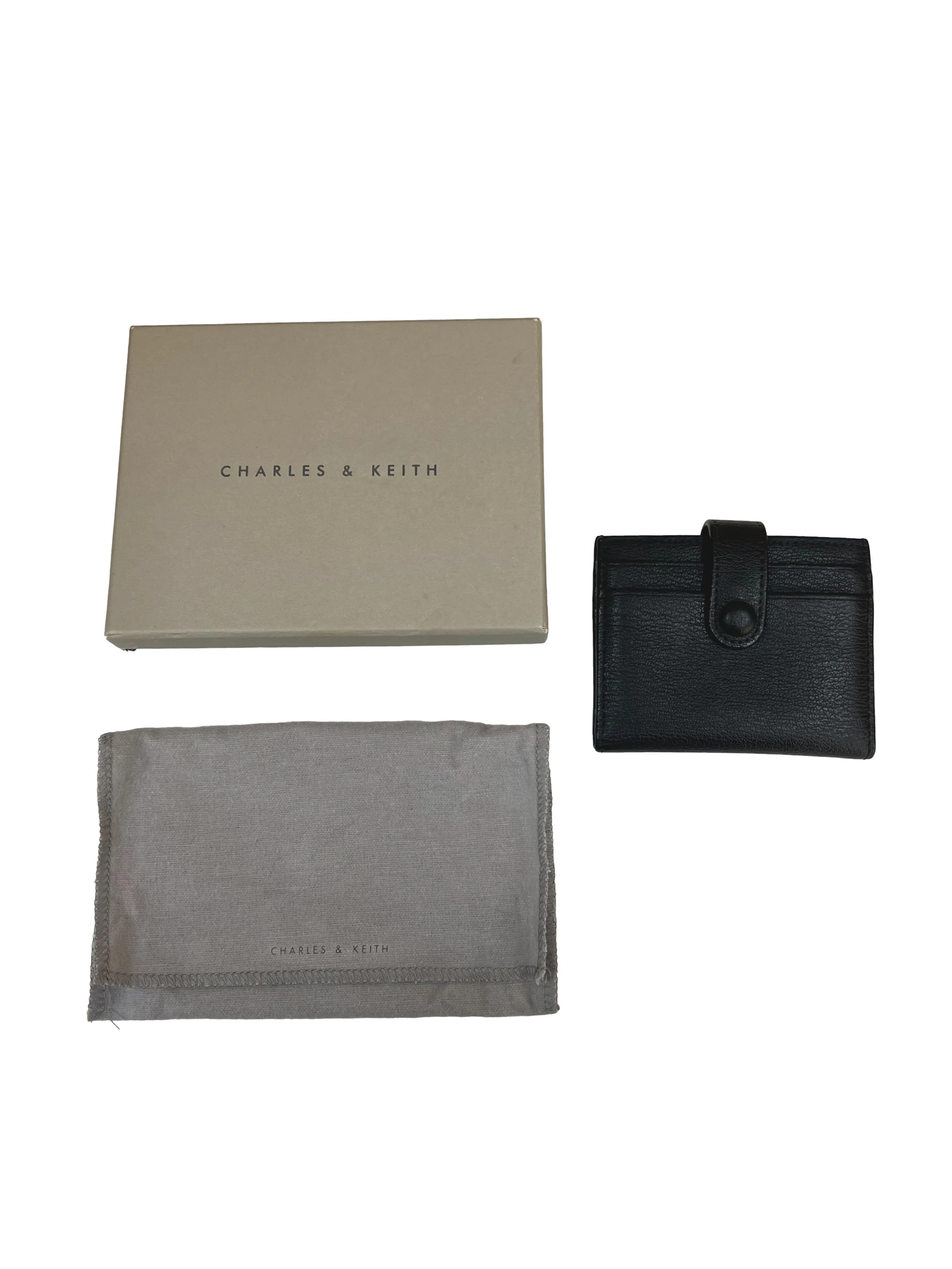 Black Snap Button Card Holder - Image 3