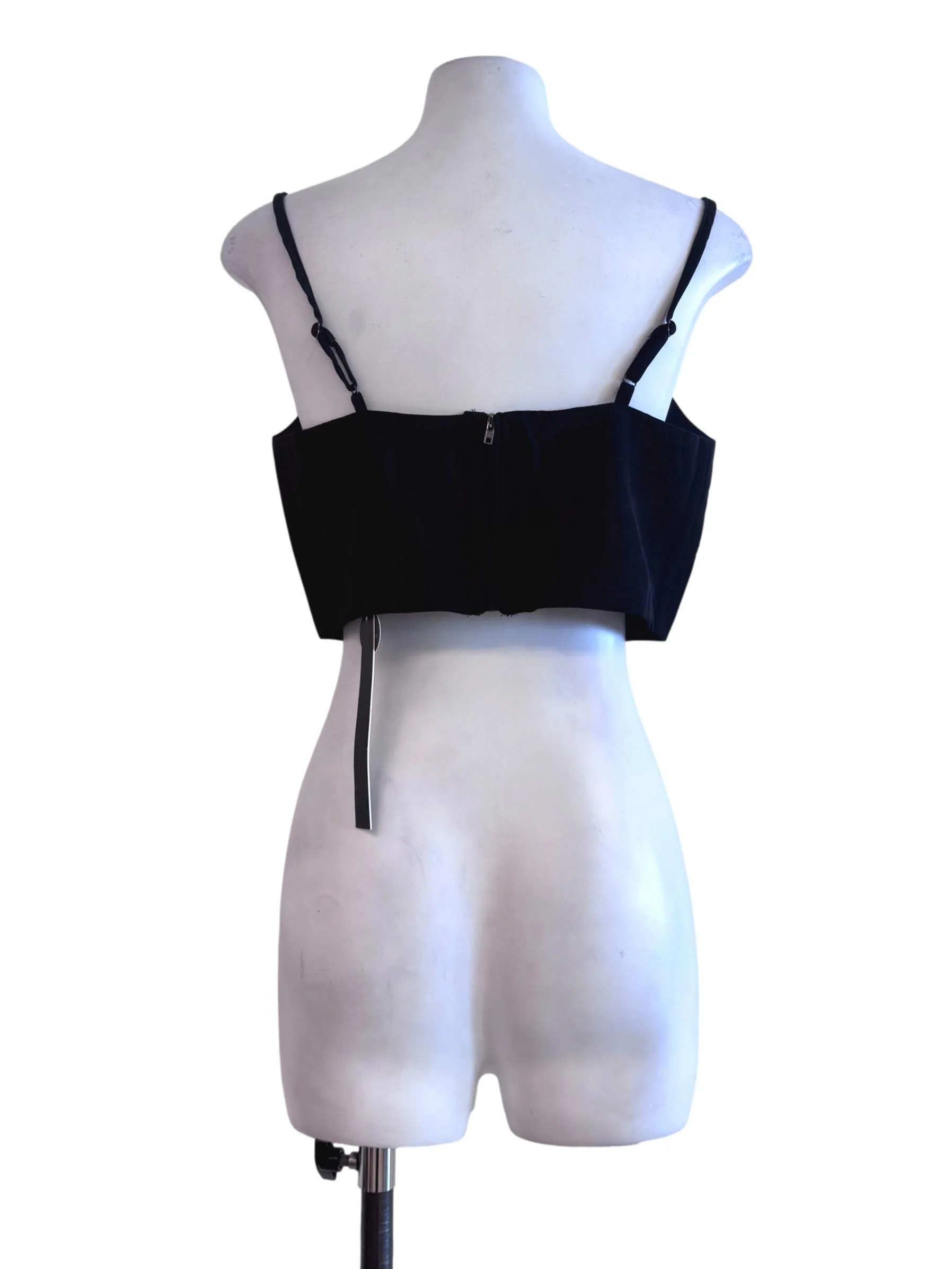 Black Spaghetti Strap Bralette - Image 2