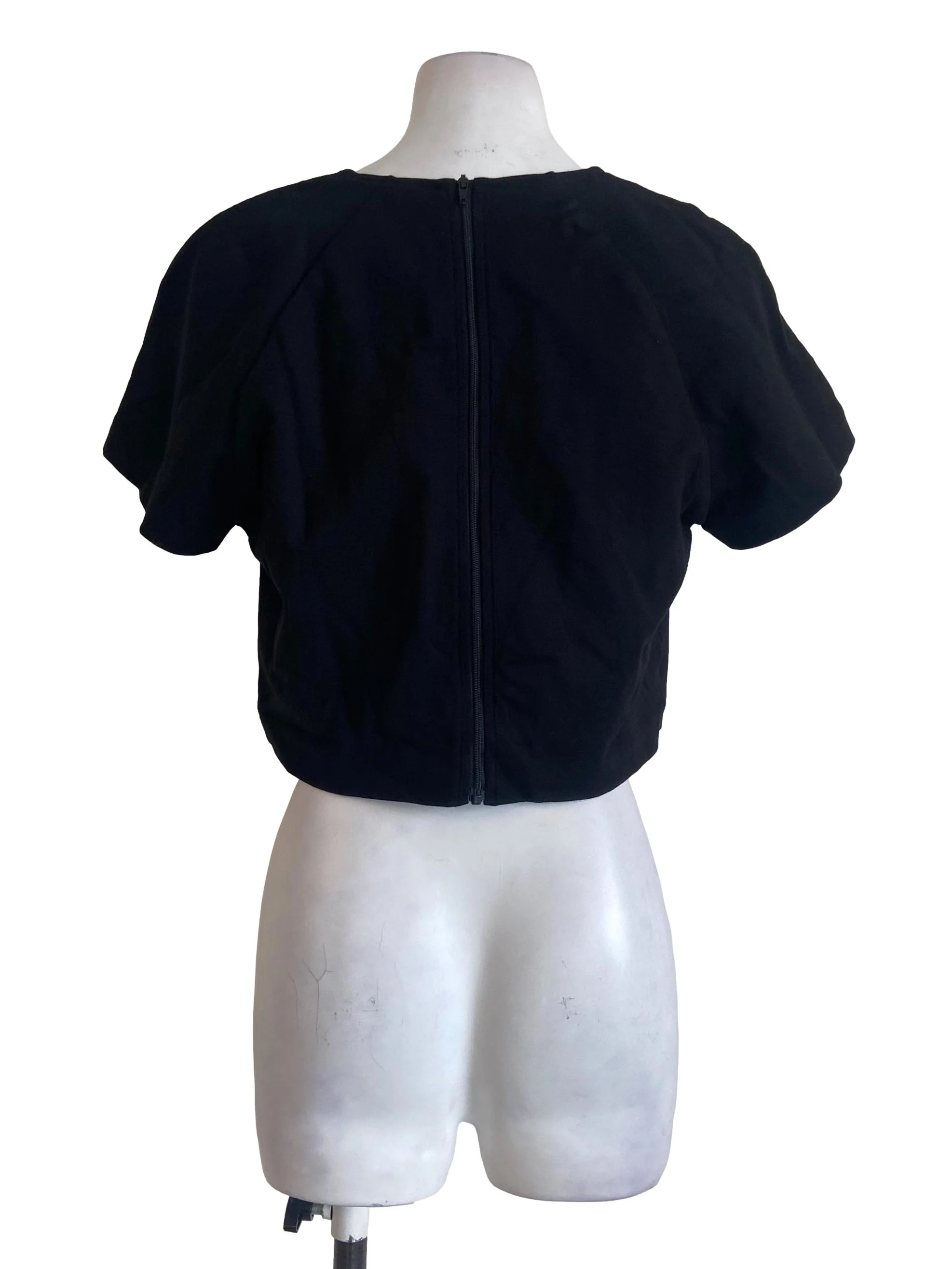 Black Square Neck Crop Top - Image 2