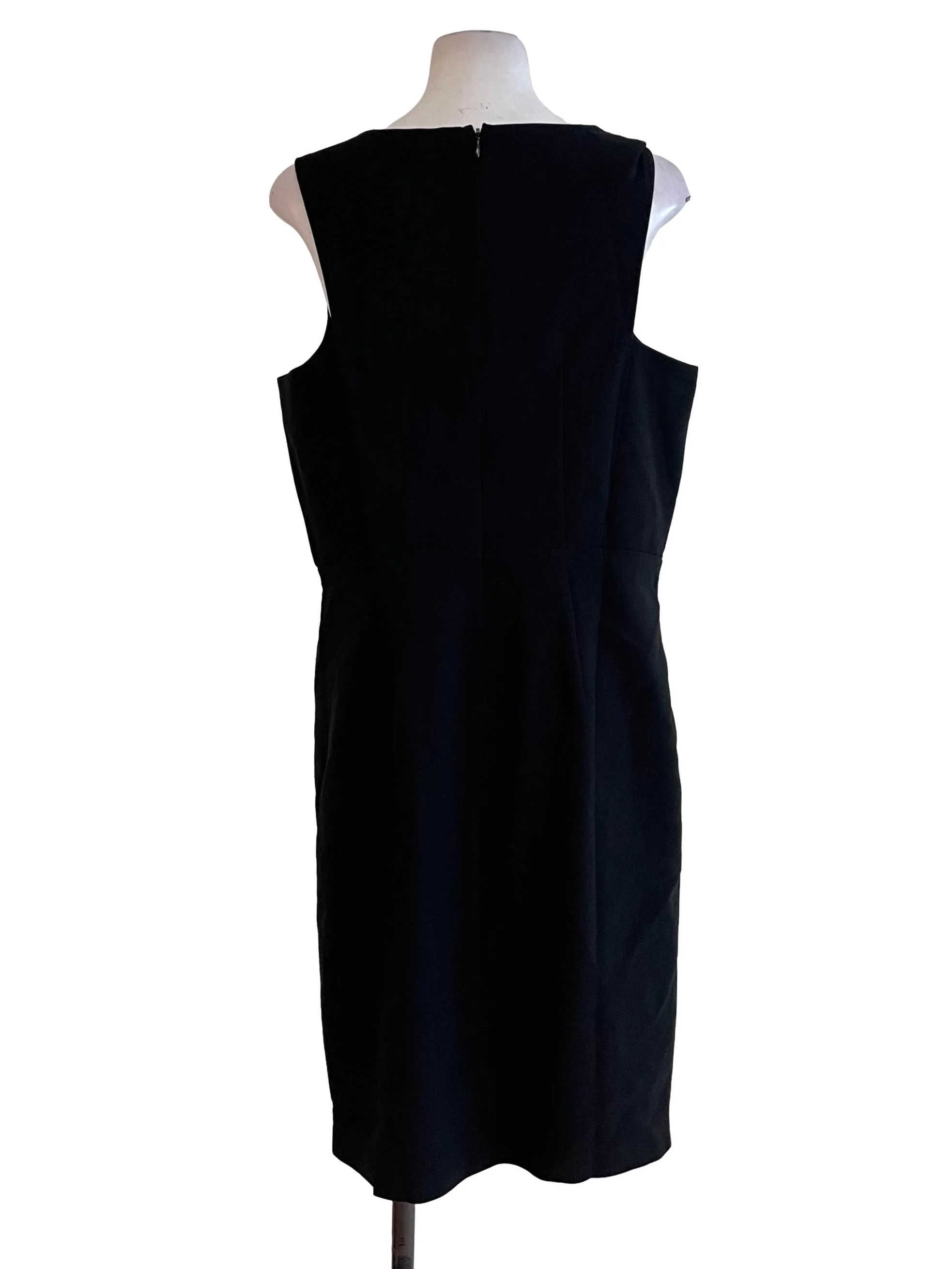 Black Square Neck Midi Dress - Image 2