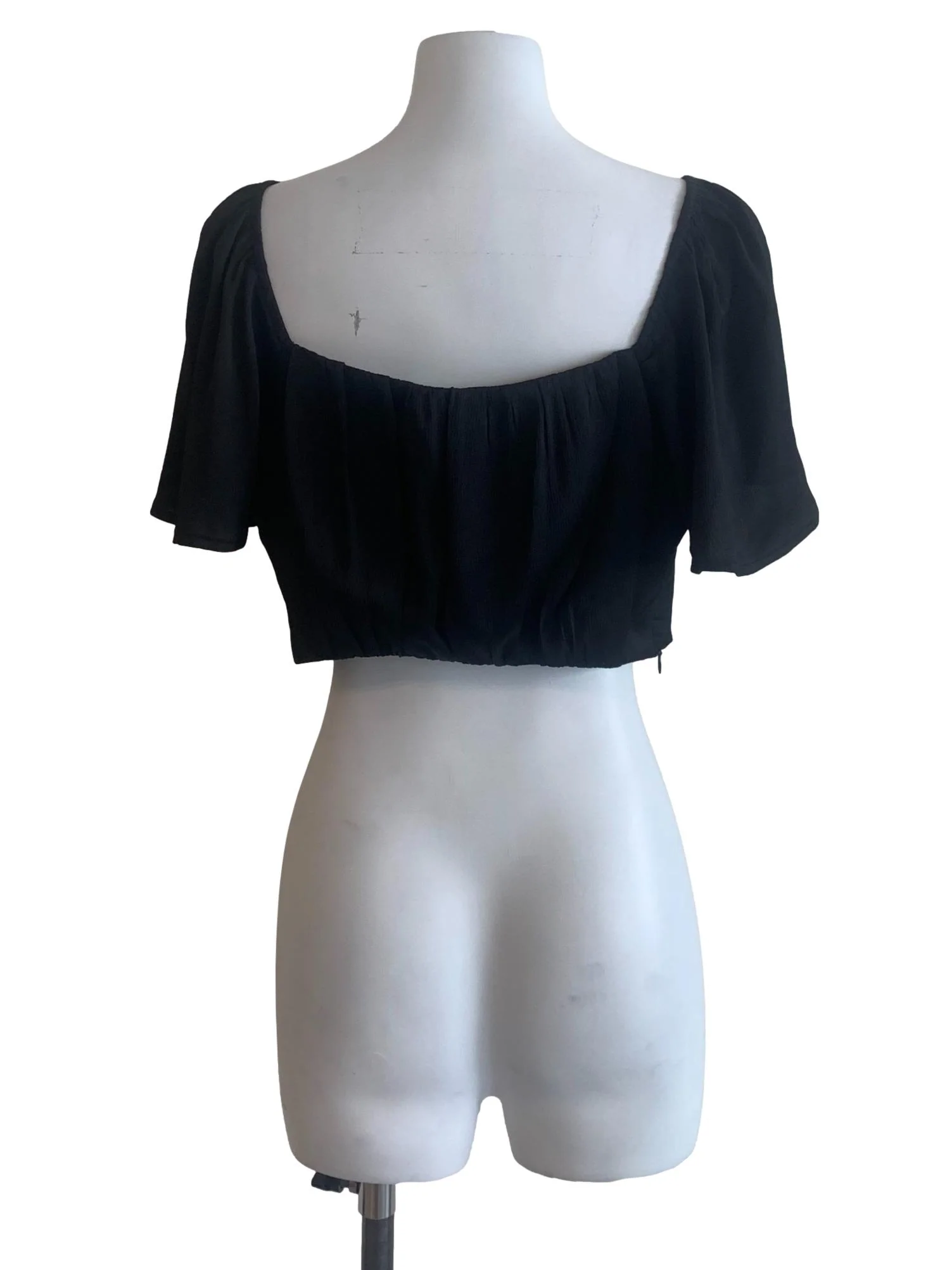 Black Square Neck Top - Image 2