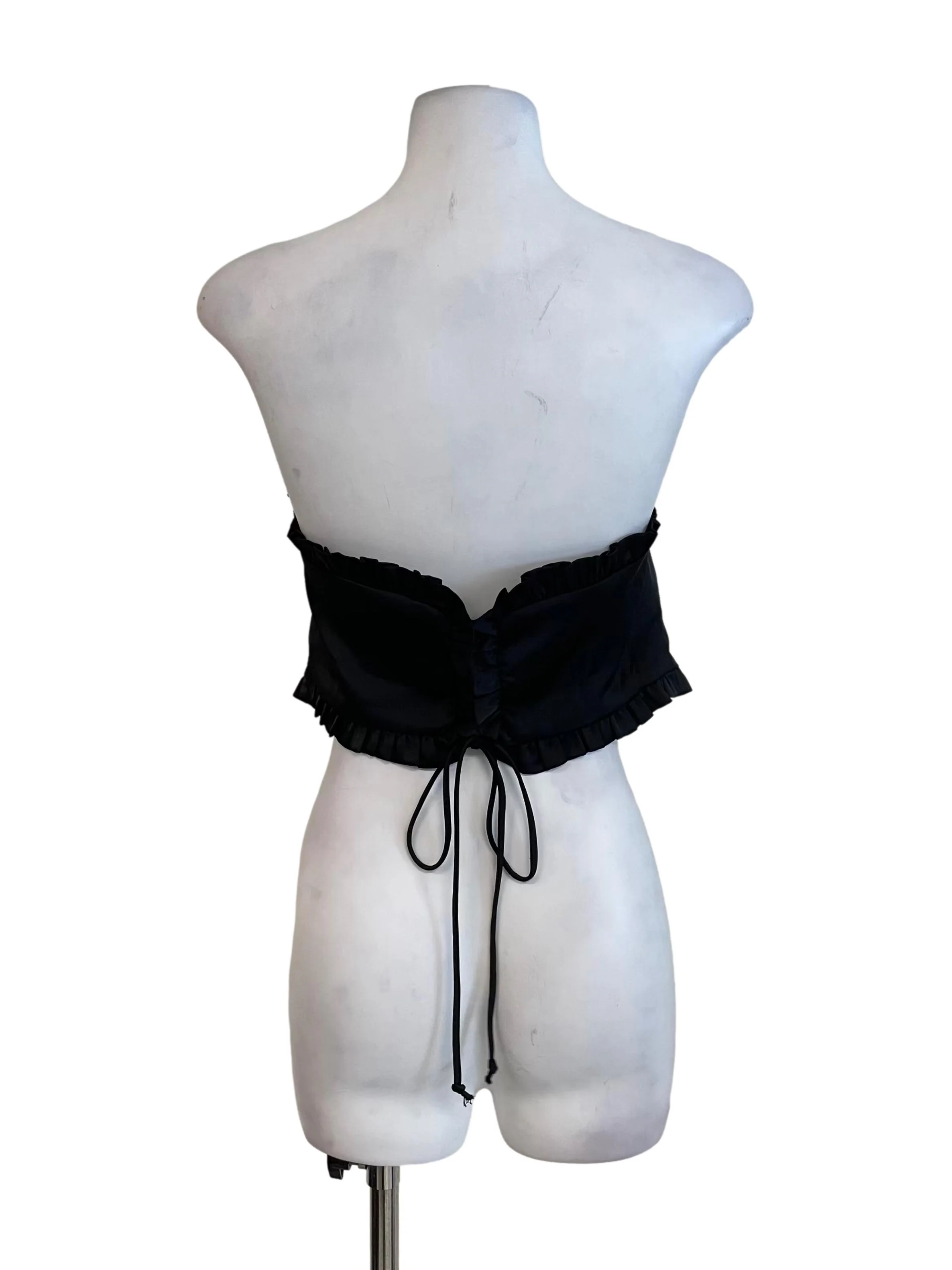 Black Strapless Sweet Tube Top - Image 2