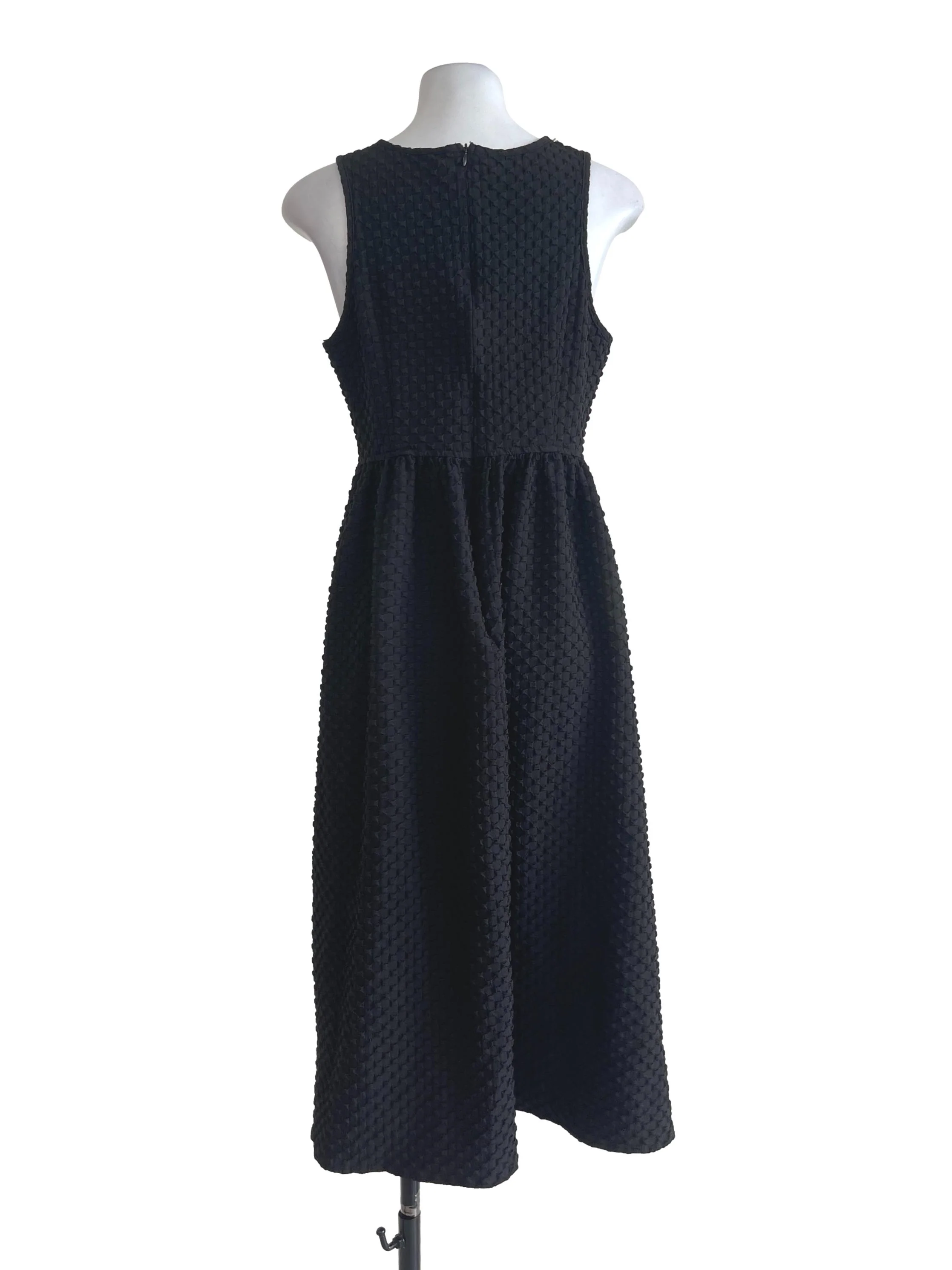 Black Textured Dress - Image 2