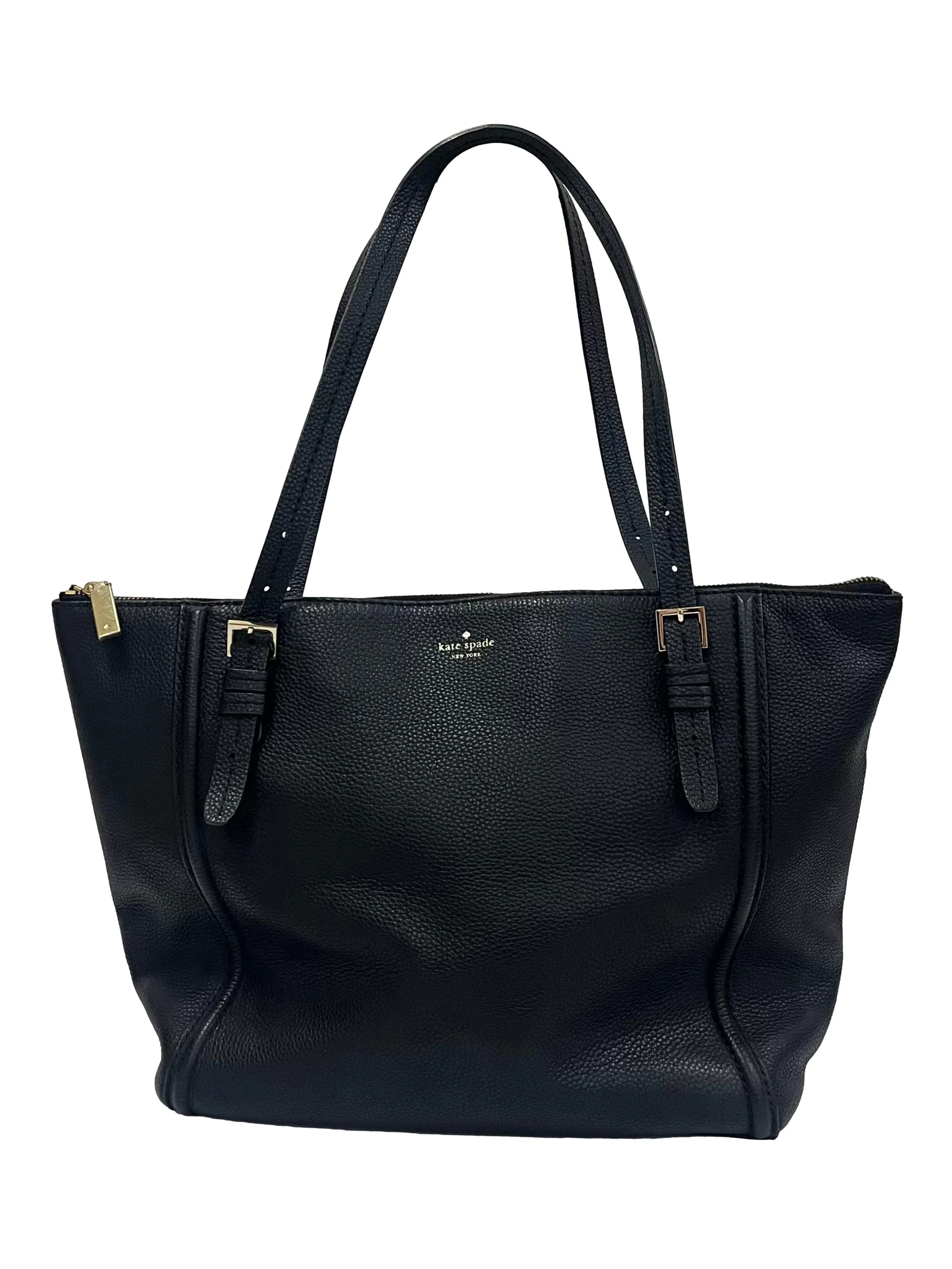 Black Pebbled Leather New York Orchard Street Maya Tote Bag