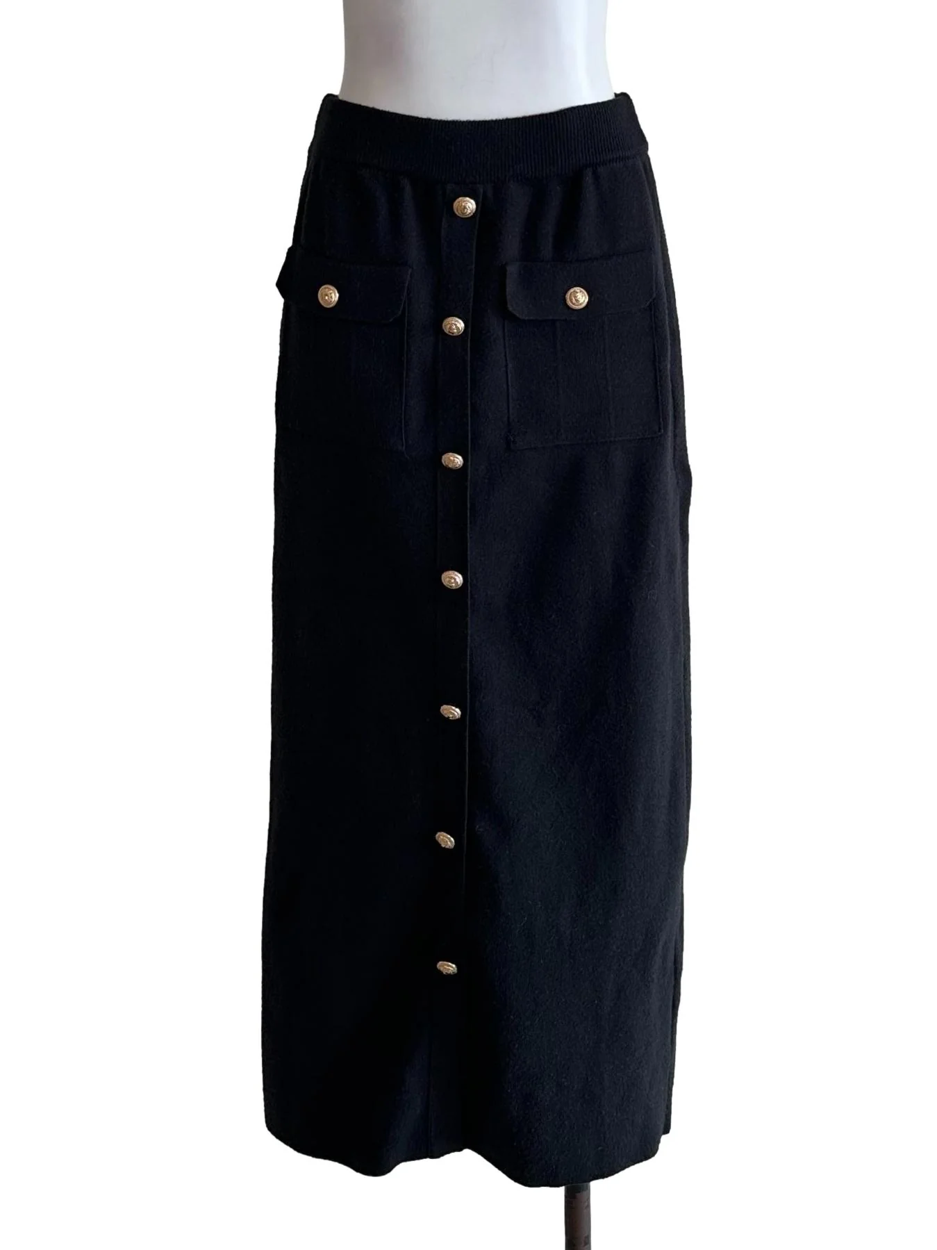 Black Textured Skirt