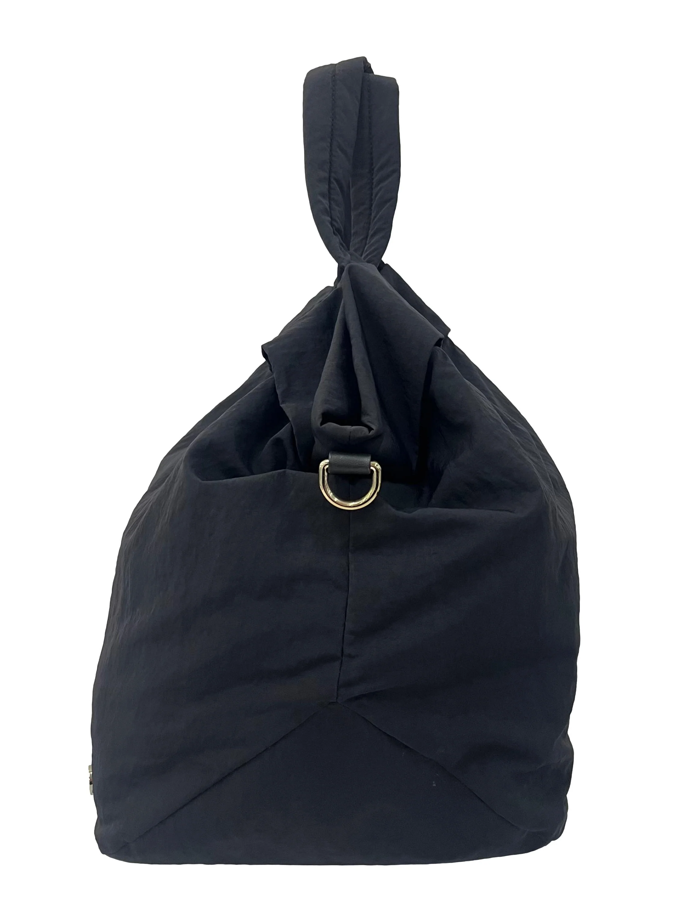 Black Tote Bag With Detachable Crossbody Strap - Image 9
