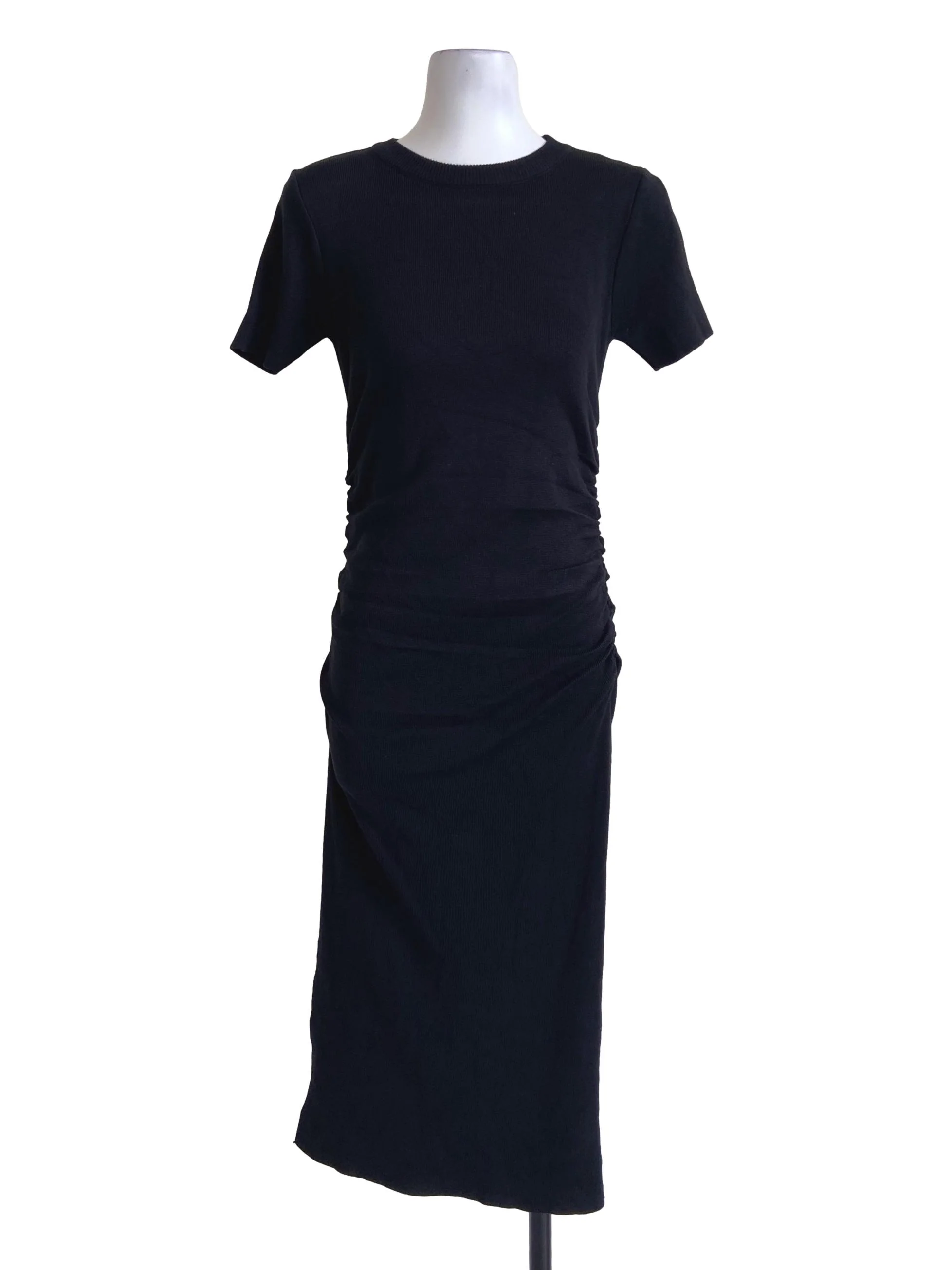 Black Twill Bodycon Dress