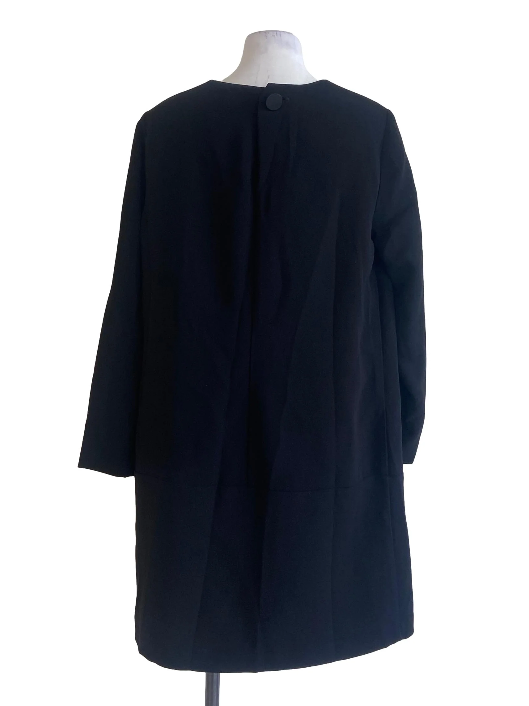 Black Twill Shift Dress - Image 2