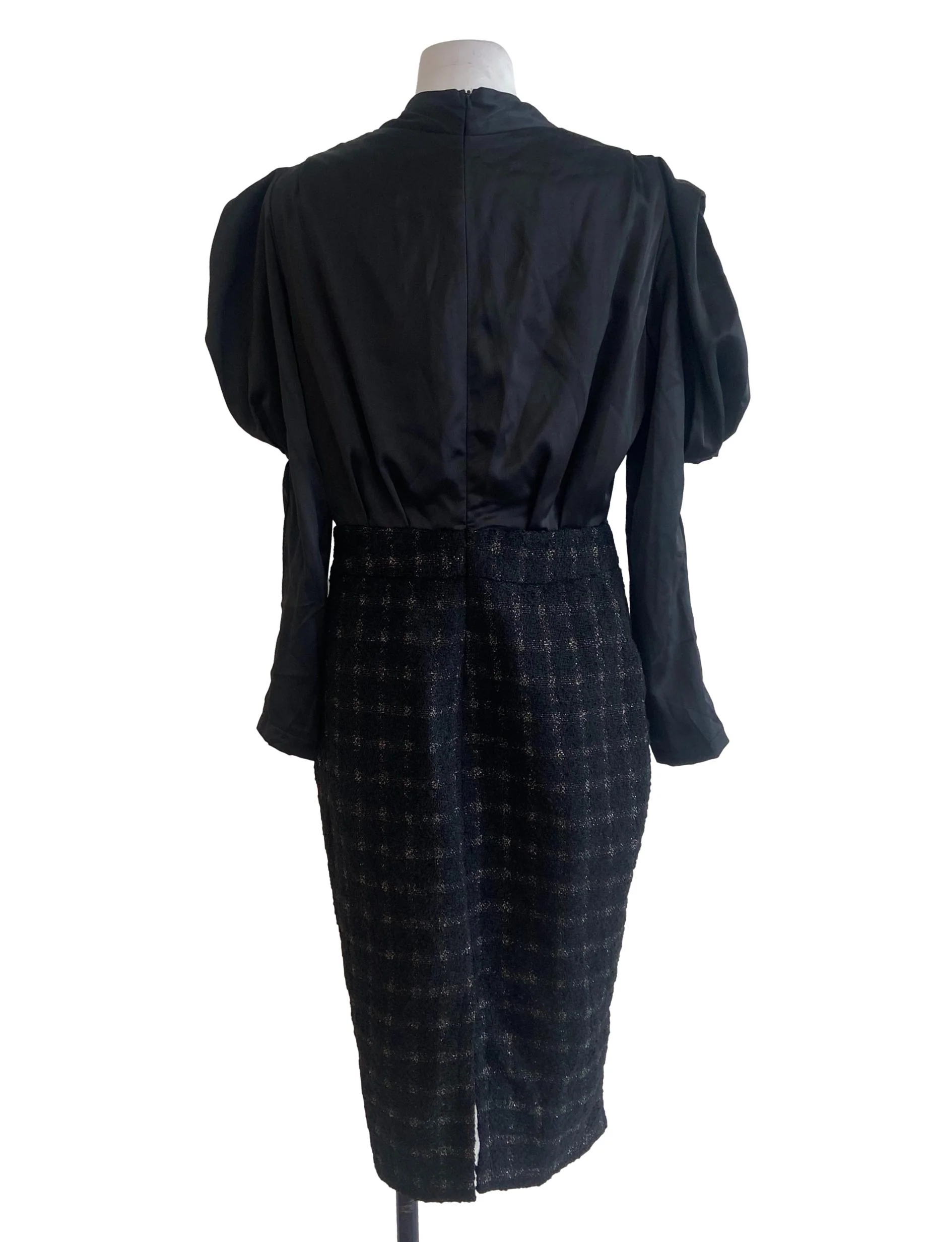 Black V Neck Shirt Dress - Image 2