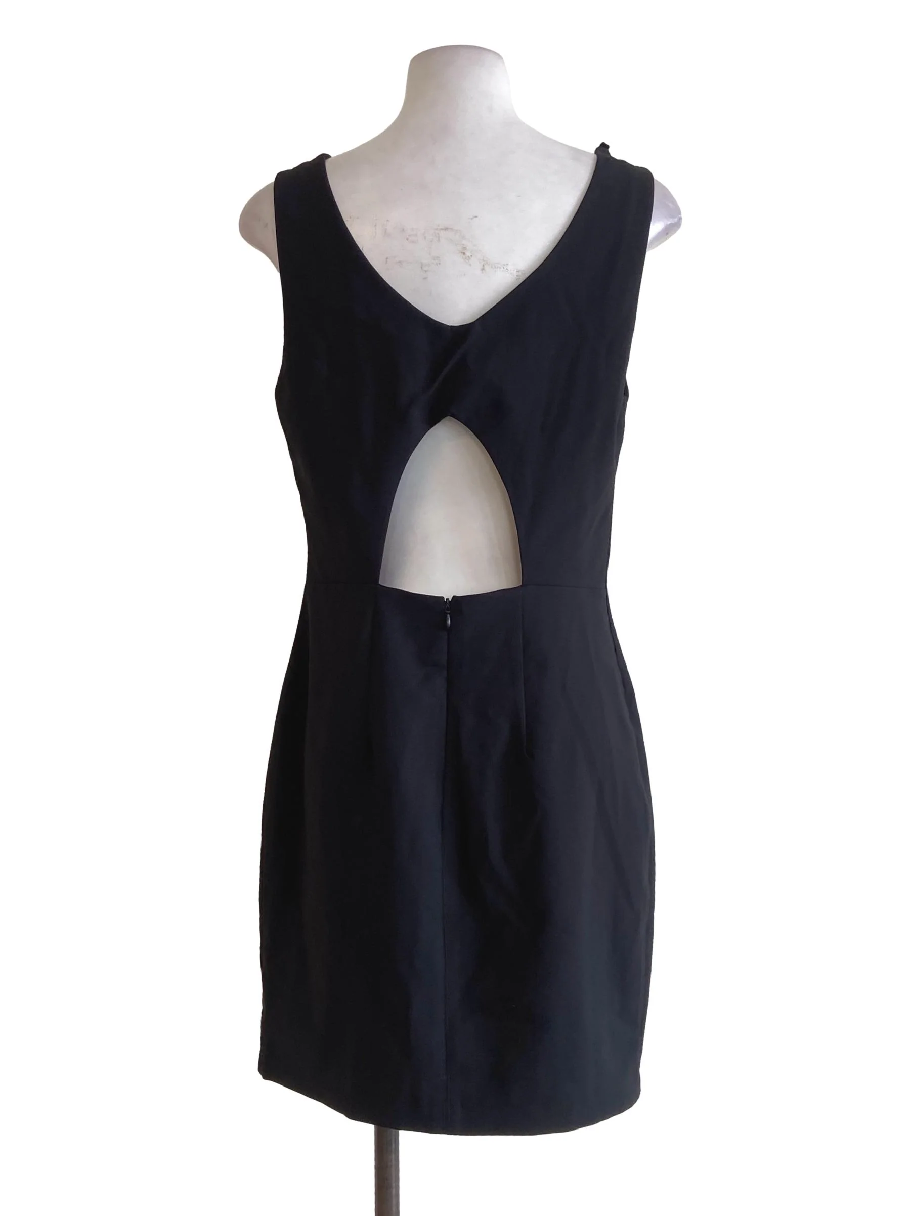 Black V Neck Sleeveless Sheath Dress - Image 2