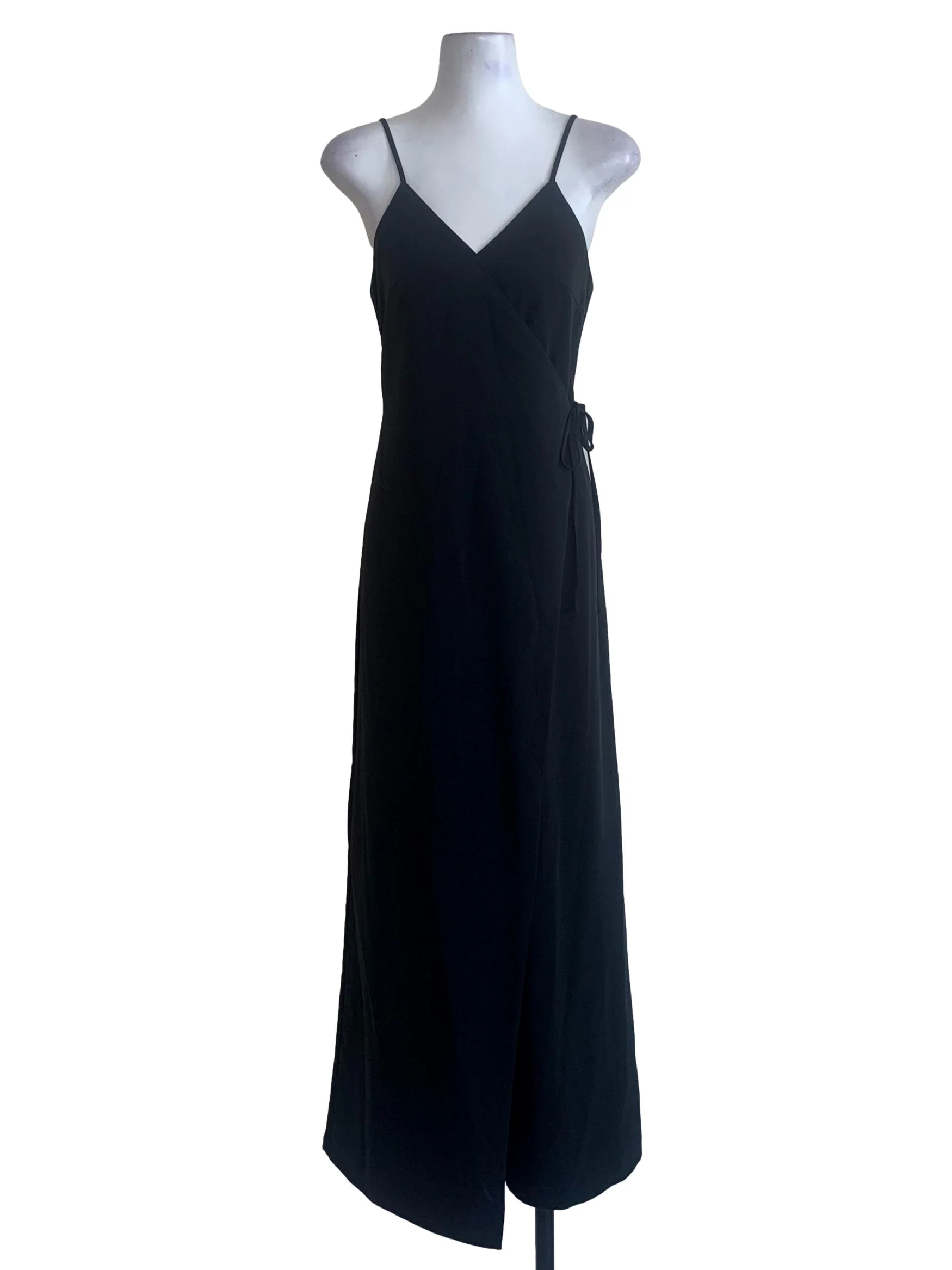 Black V Neck Spaghetti Strap Jumpsuit
