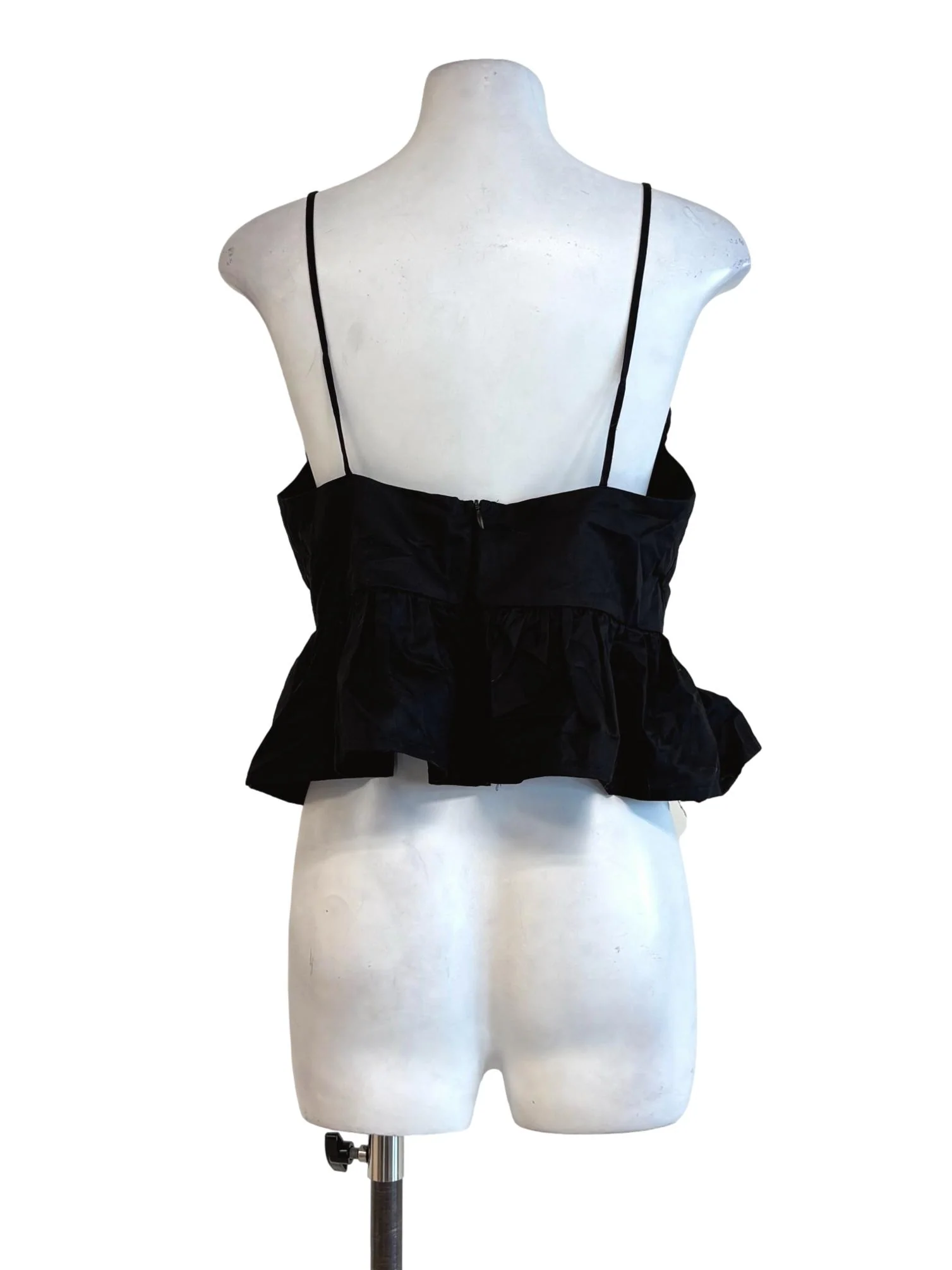 Black V-Neck Spaghetti Strap Top - Image 2