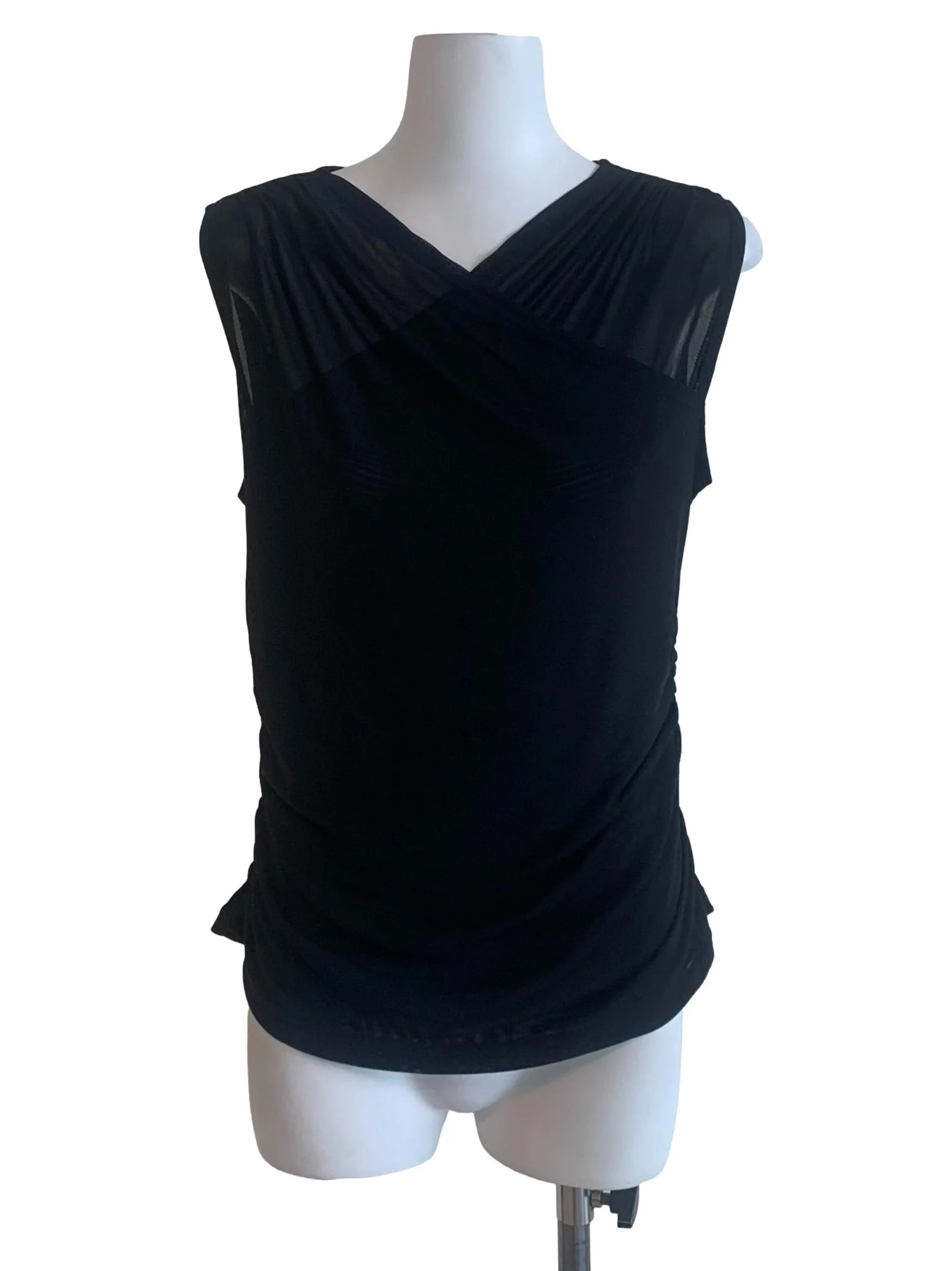 Black V Neck Top