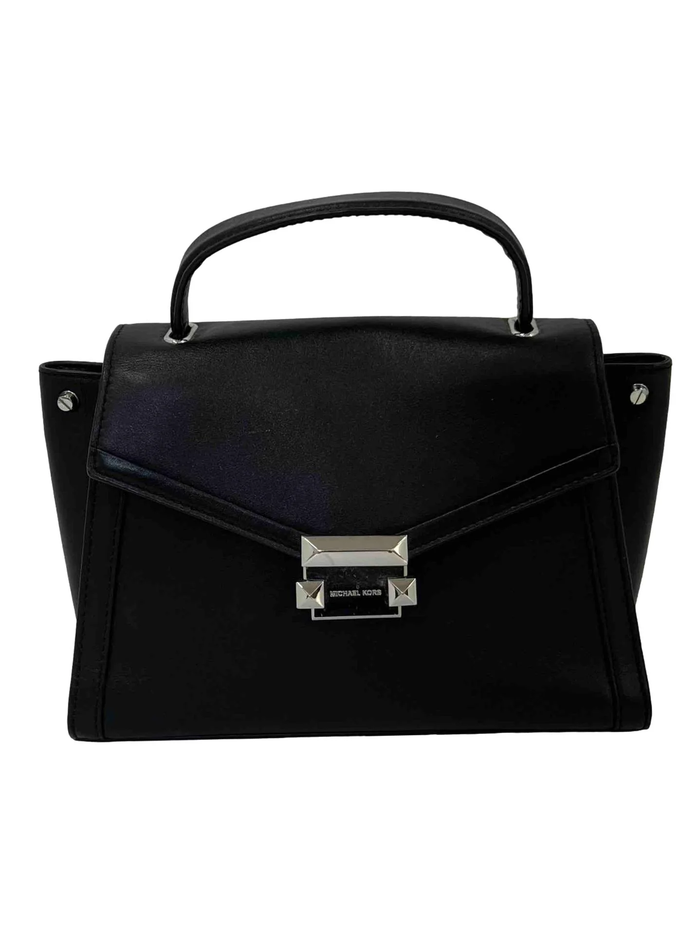 Black Whitney Medium Leather Satchel