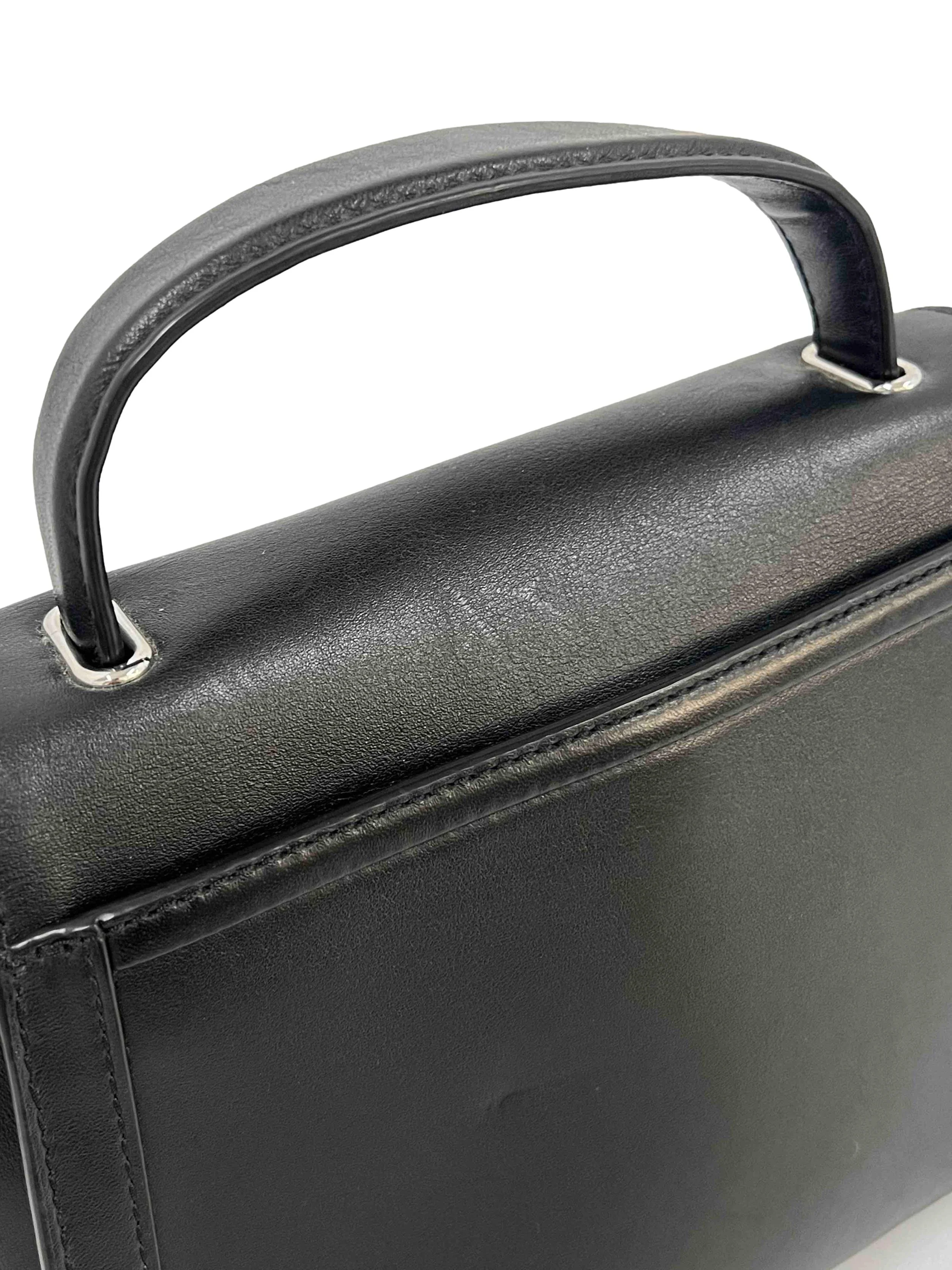 Black Whitney Medium Leather Satchel - Image 4