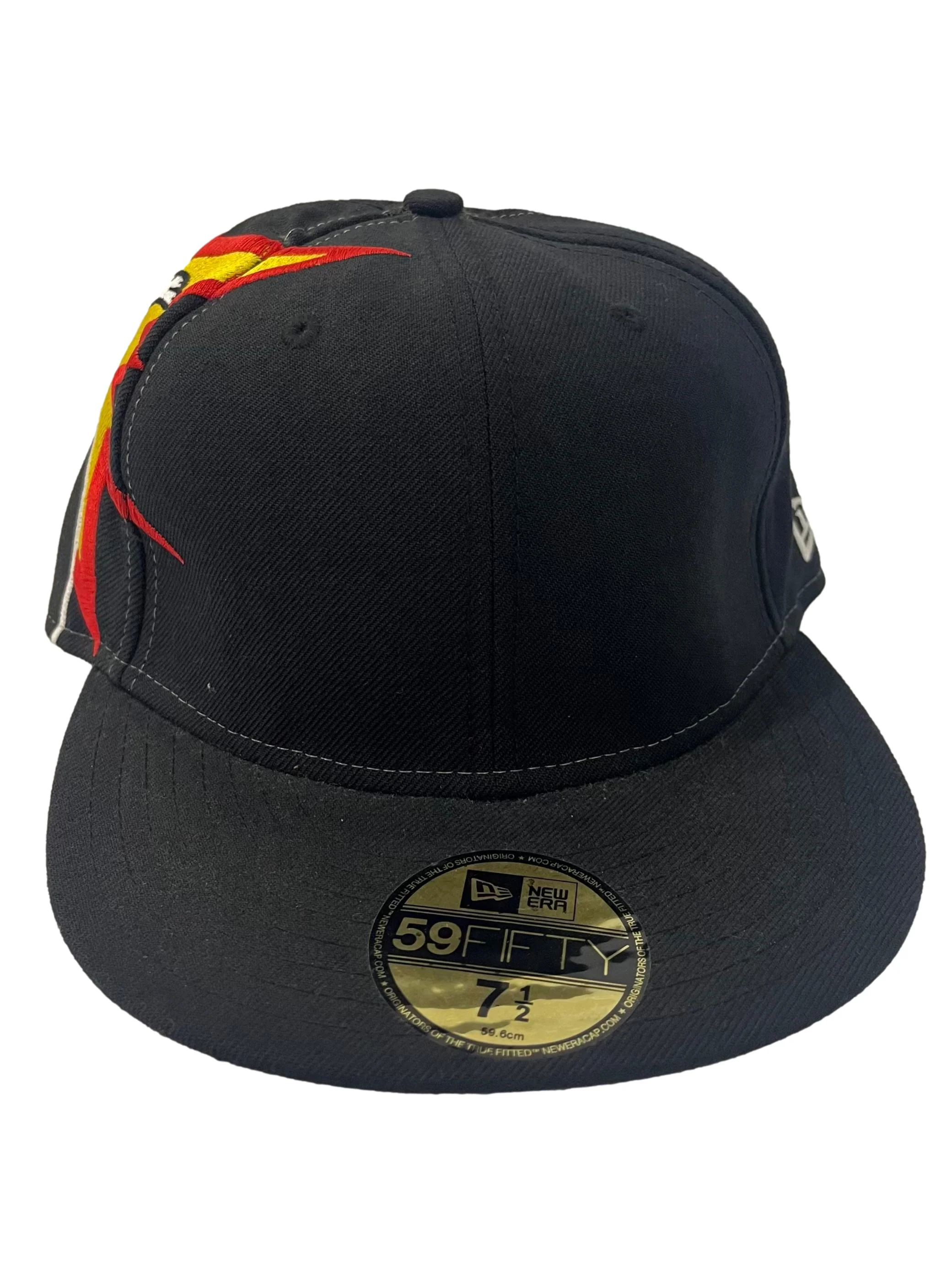 Black With Bomb Graphic Embroidery Snapback Cap