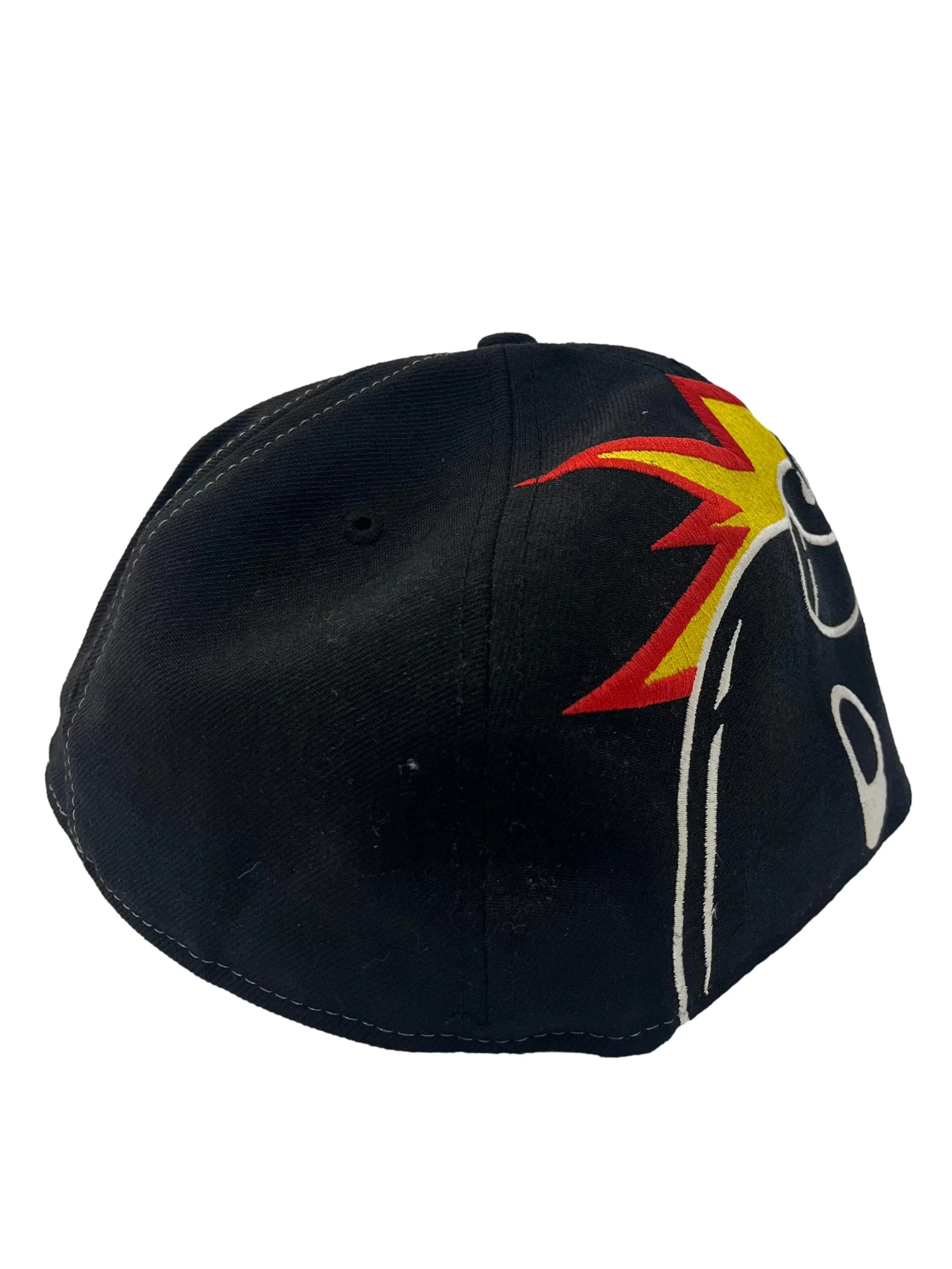 Black With Bomb Graphic Embroidery Snapback Cap - Image 2