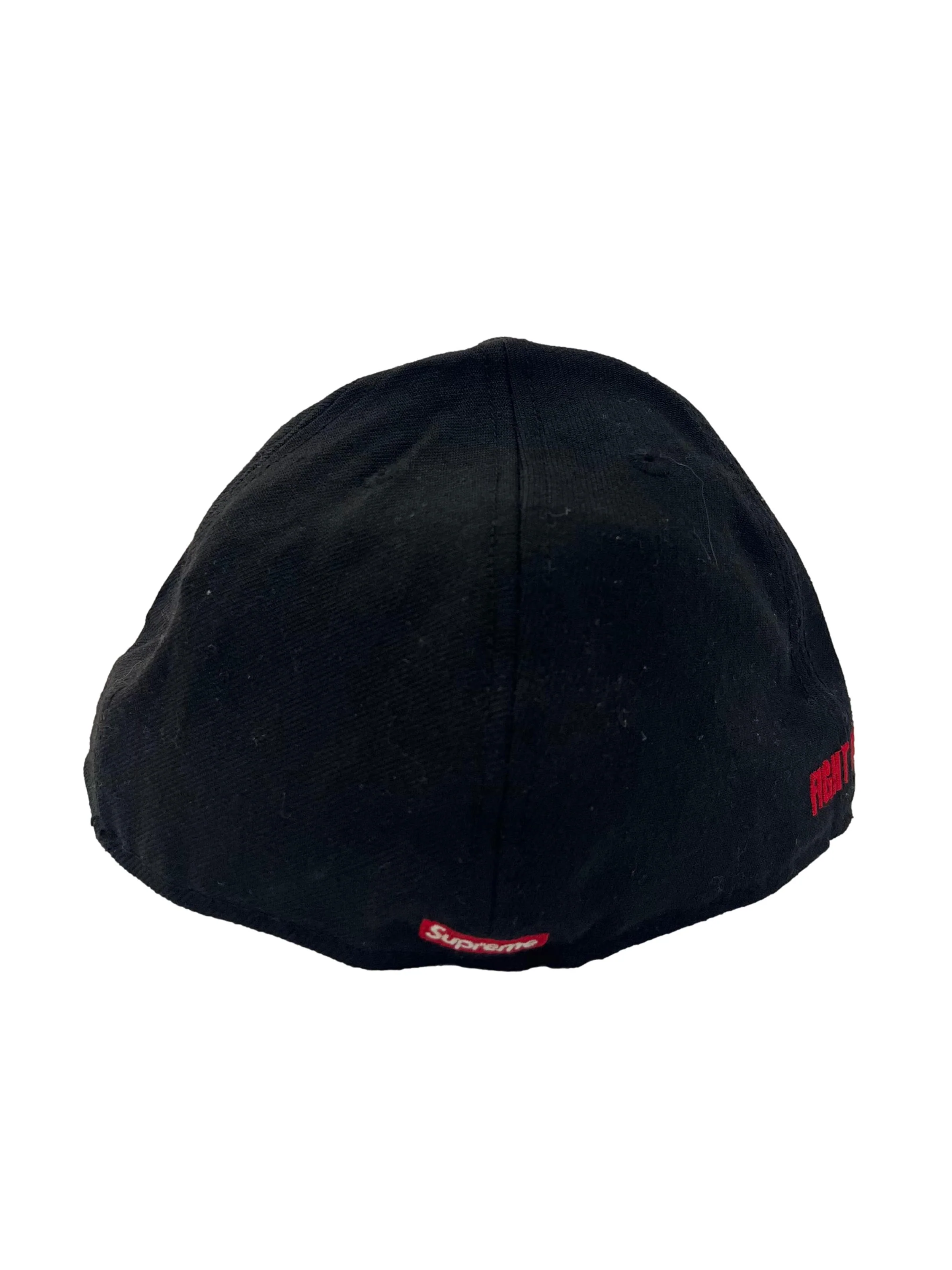 Black With Silver And Red Embroidery Snapback Cap - Image 2