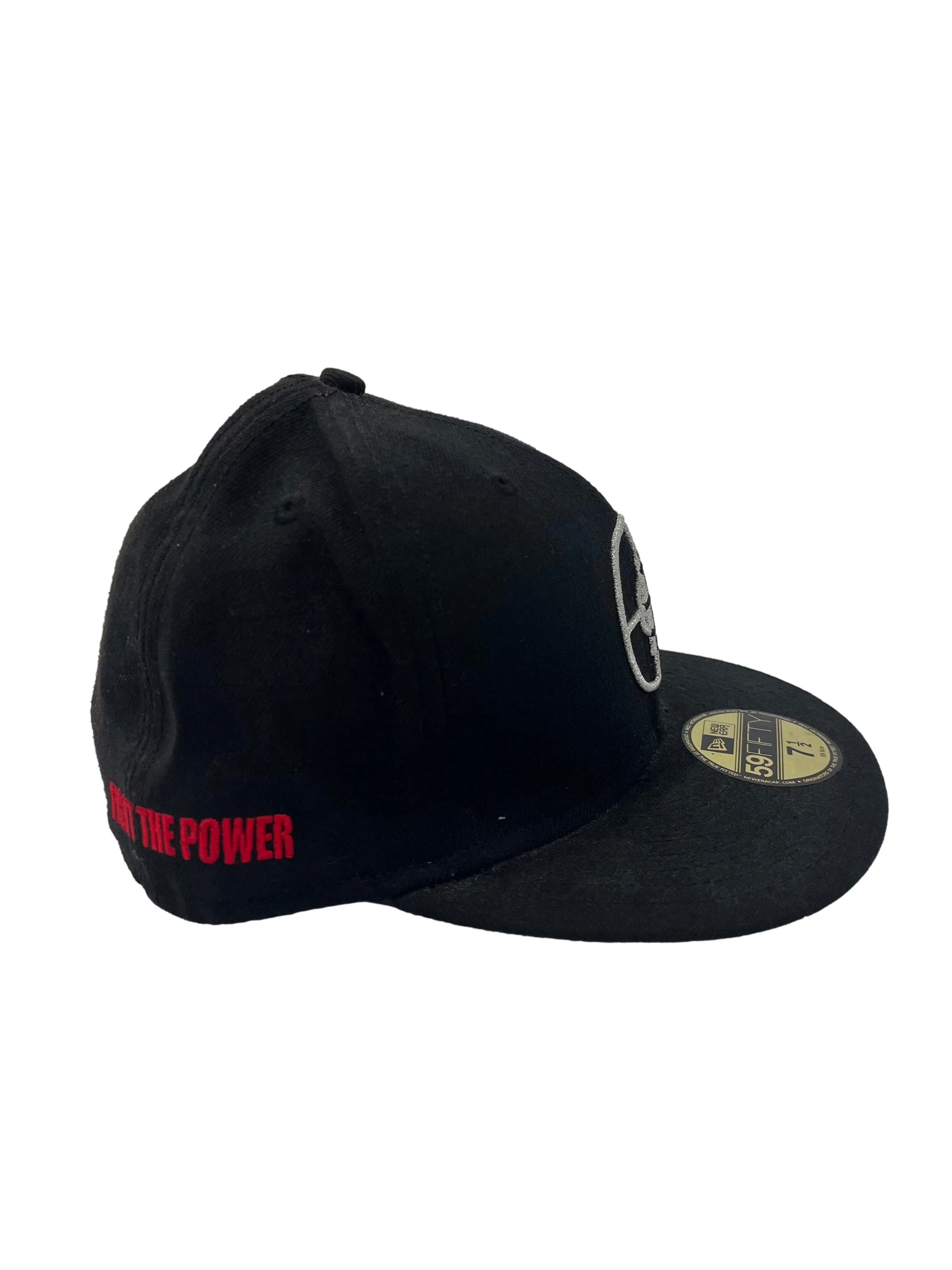 Black With Silver And Red Embroidery Snapback Cap - Image 5