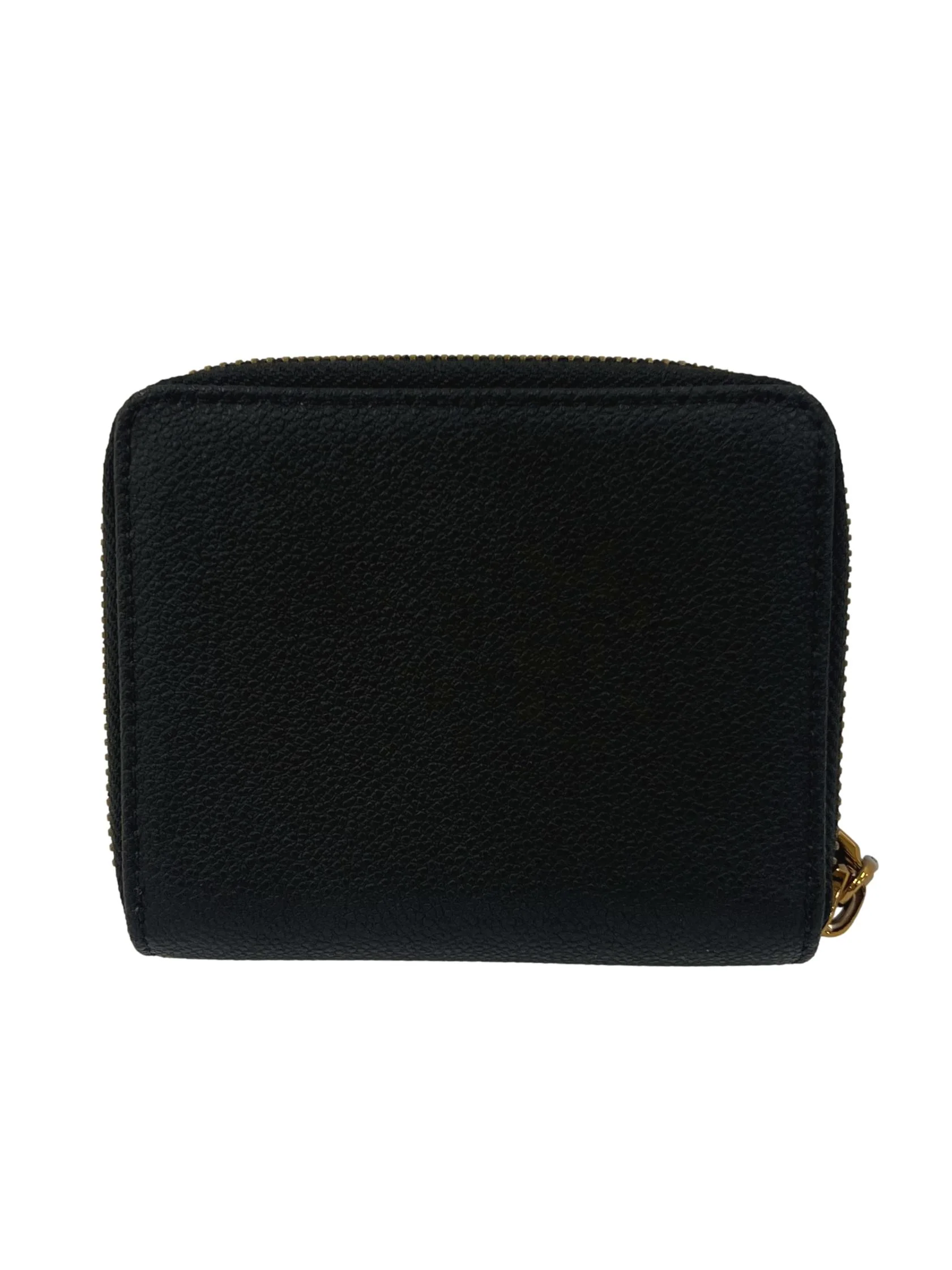 Black With Wine Interior Snap Button Short Wallet - Image 2