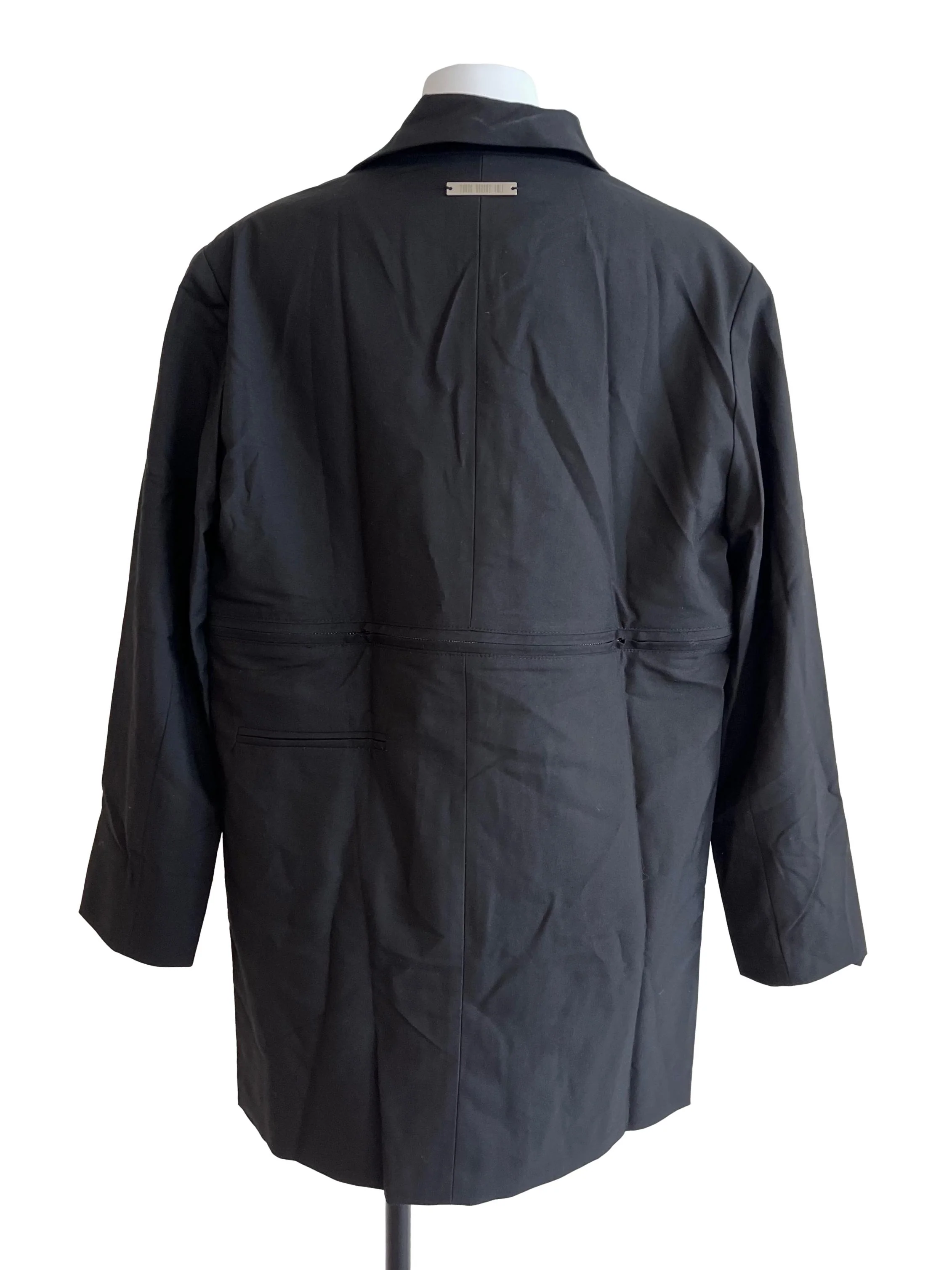 Black Zip Detail Blazer - Image 2