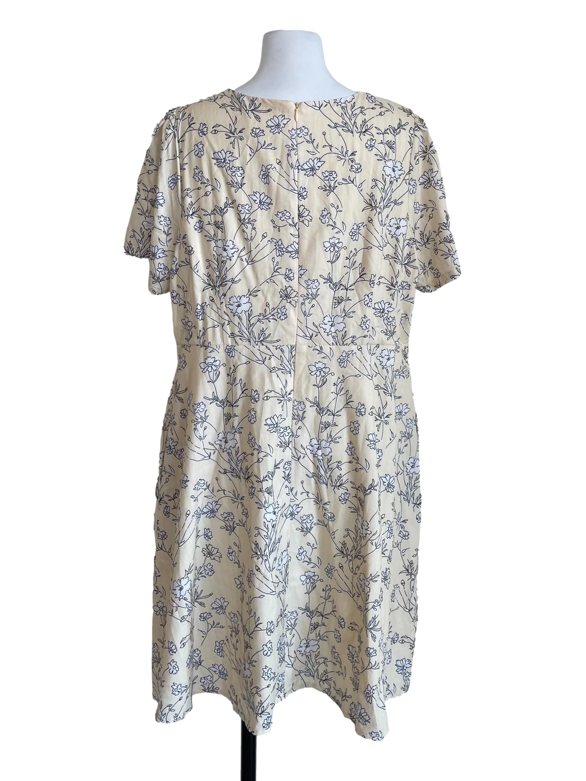 Blonde Floral Sweetheart Dress - Image 2