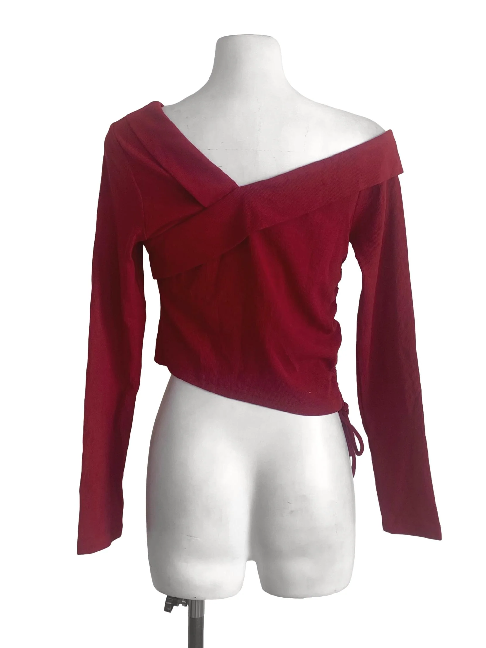 Blood Red Drop Shoulder Top TCL - Image 2