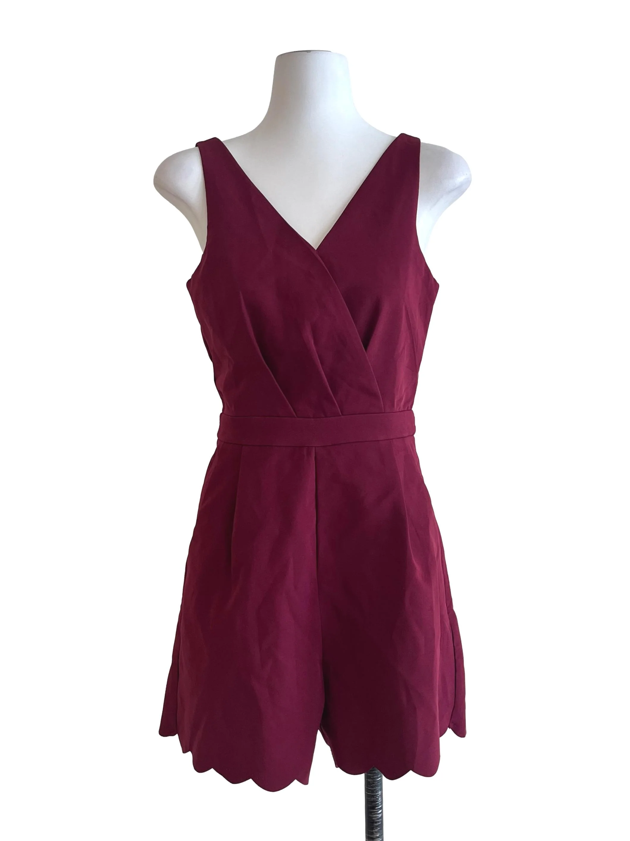 Blood Red V-Neck Romper