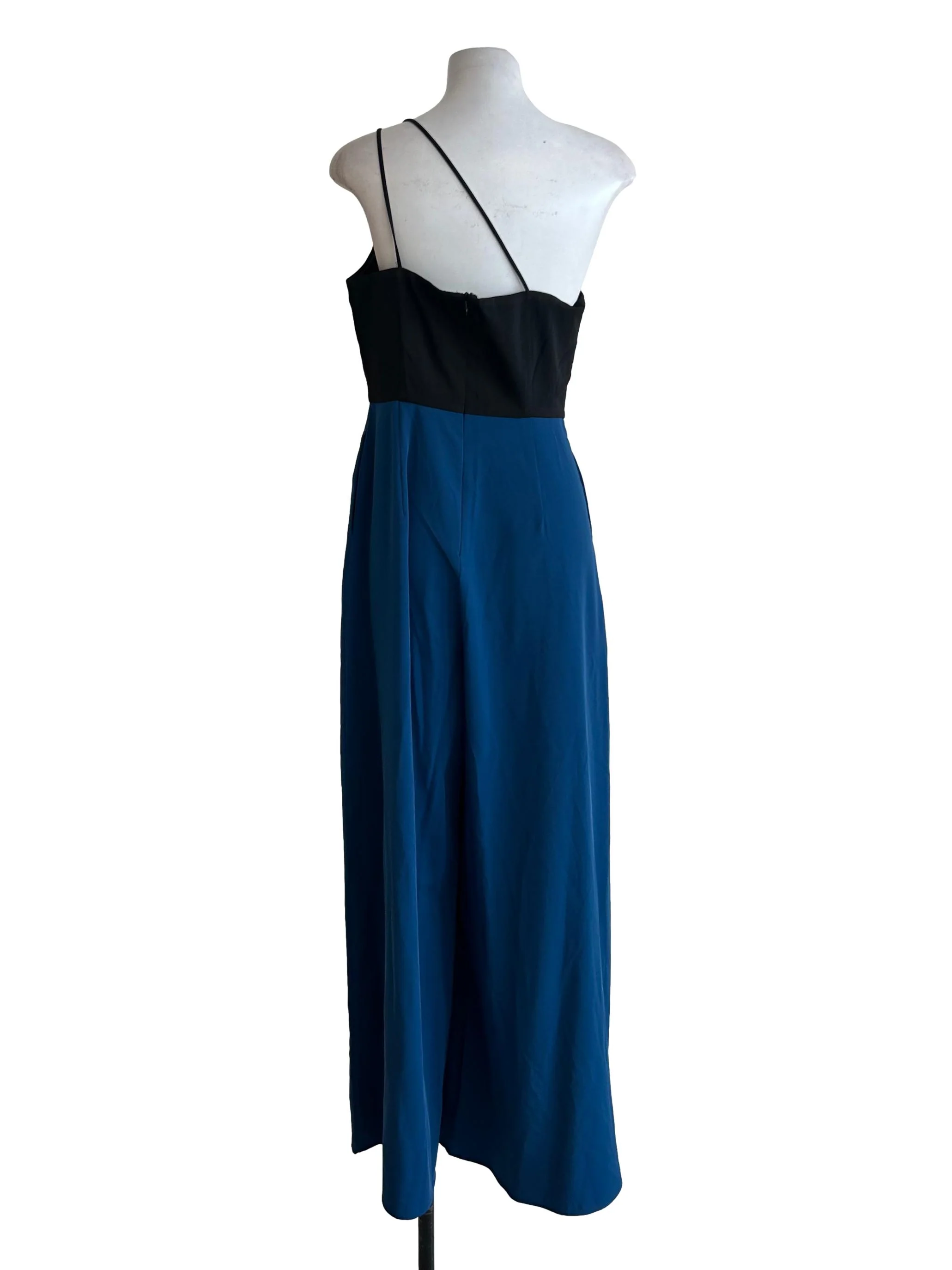 Blue And Black Asymmetric Neckline Jumpsuit LB - Image 2