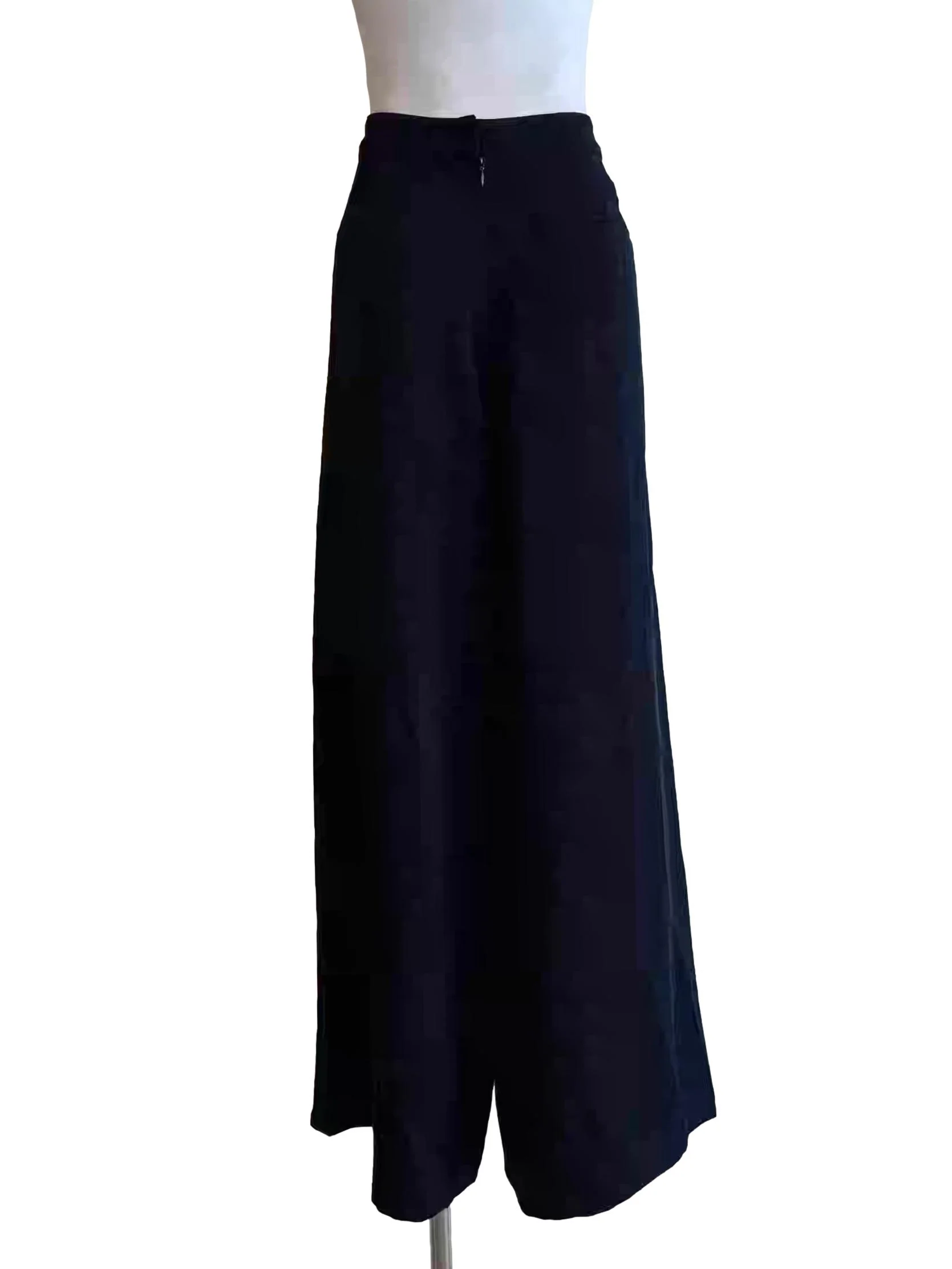 Blue Black Wide Leg Pants - Image 2