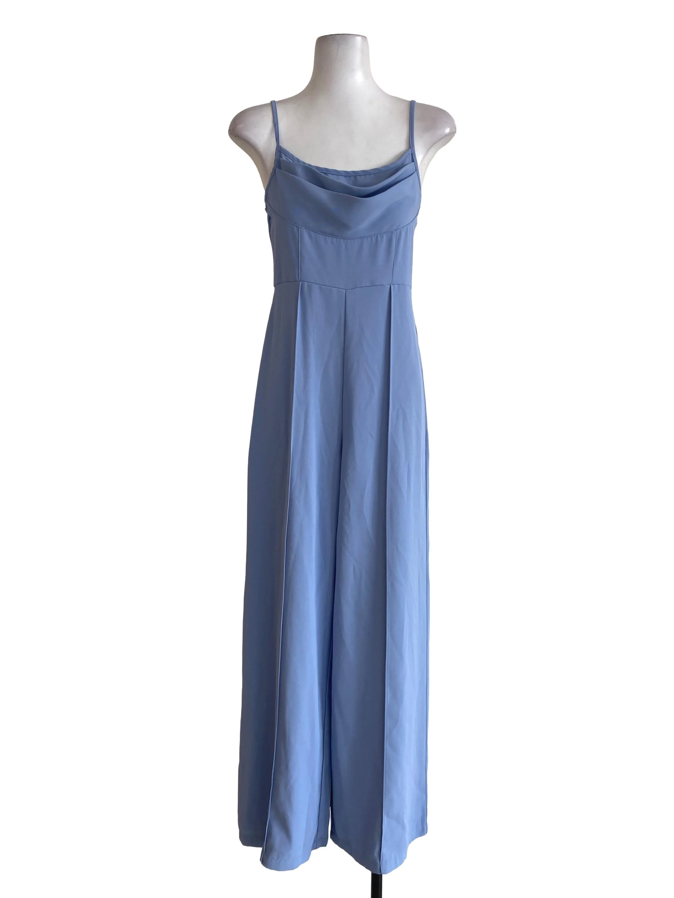 Blue Blade Pleated Jumpsuits